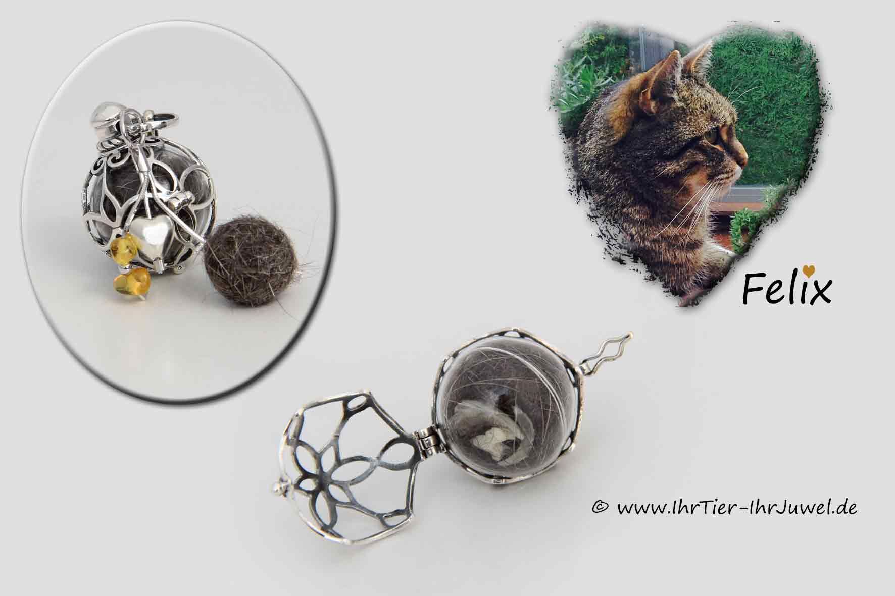 Erinnerung an geliebte Katze Engelsrufer Fellperle