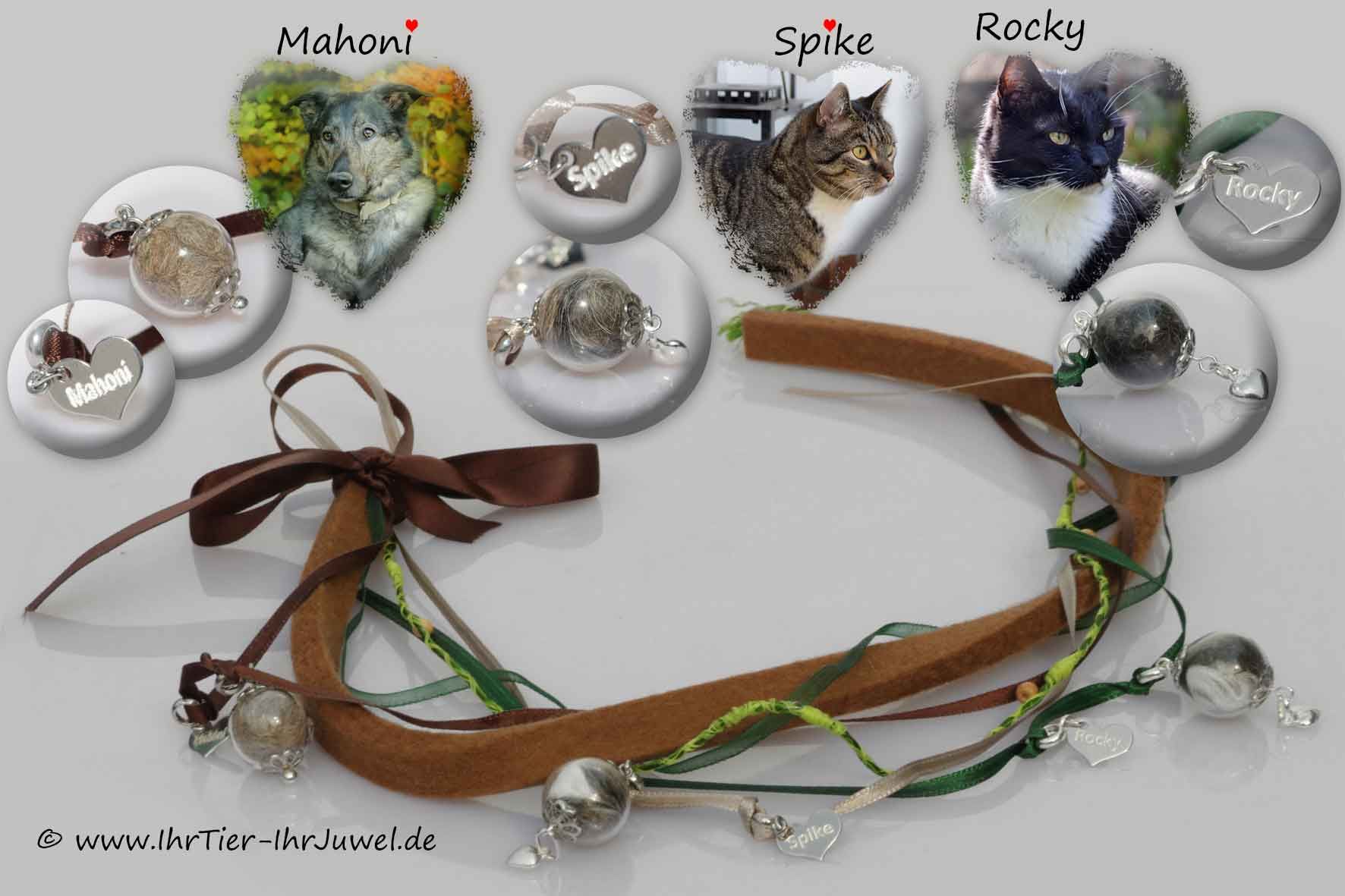 Erinnerung an verstorbene Tiere Urnenband Fellandenken