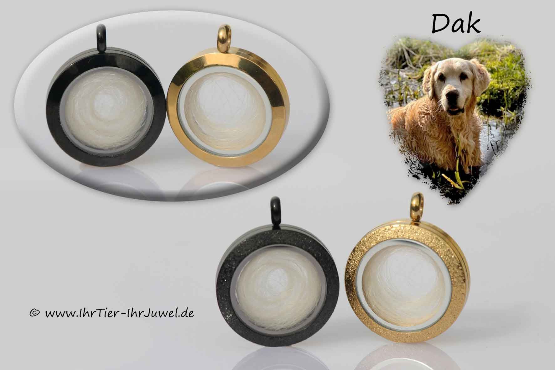 Erinnerung an verstorbenen Hund Tierhaarschmuck Fellandenken