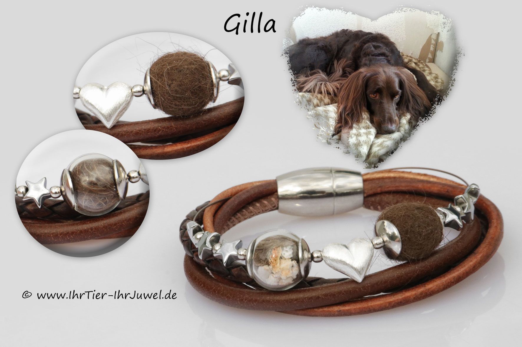Erinnerungsschmuck Fellperle Hundehaarschmuck Ascheschmuck Tierhaarjuwelen