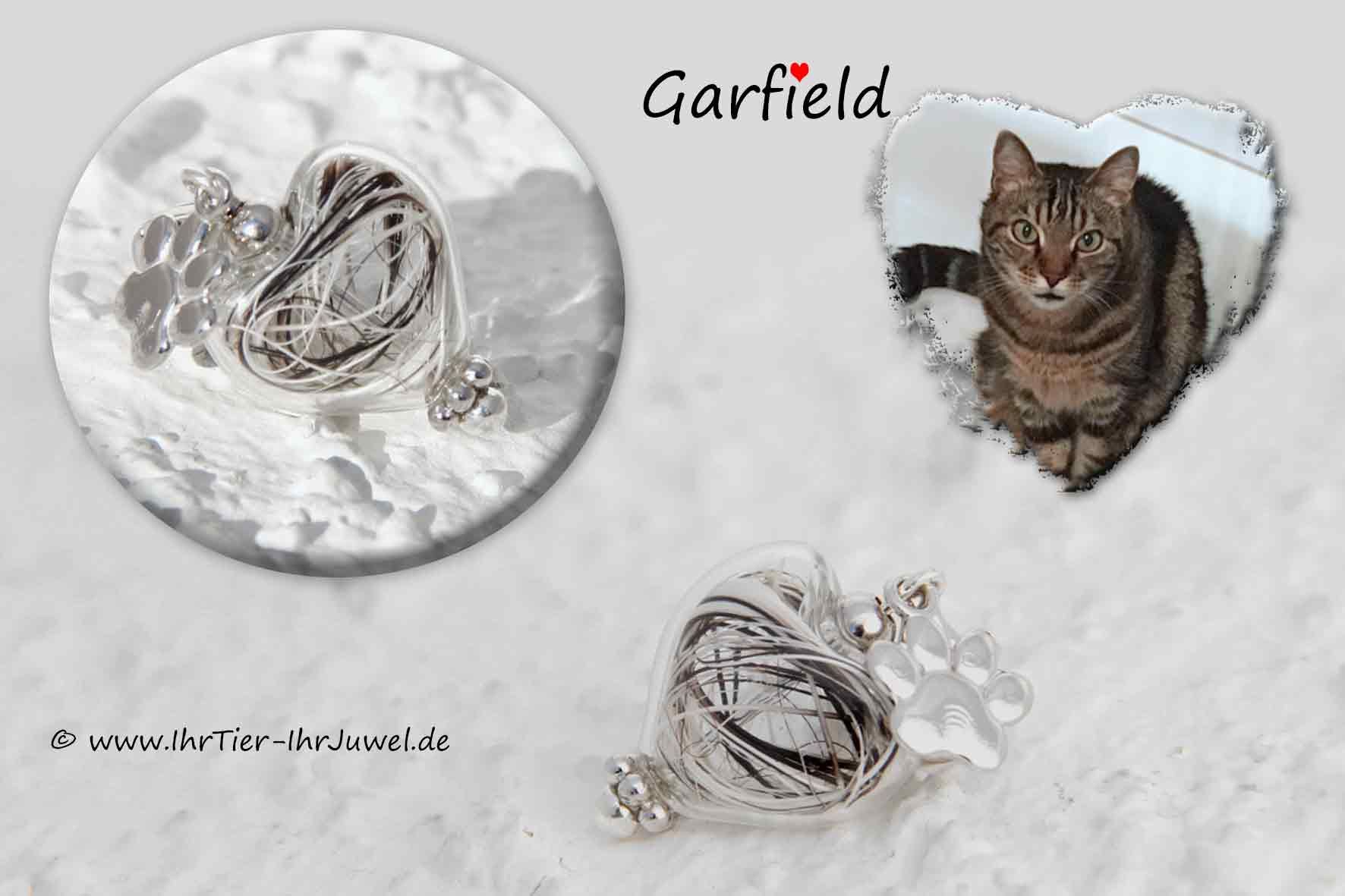 Erinnerungsschmuck Katze Herz mit Schnurrhaaren Fellandenken