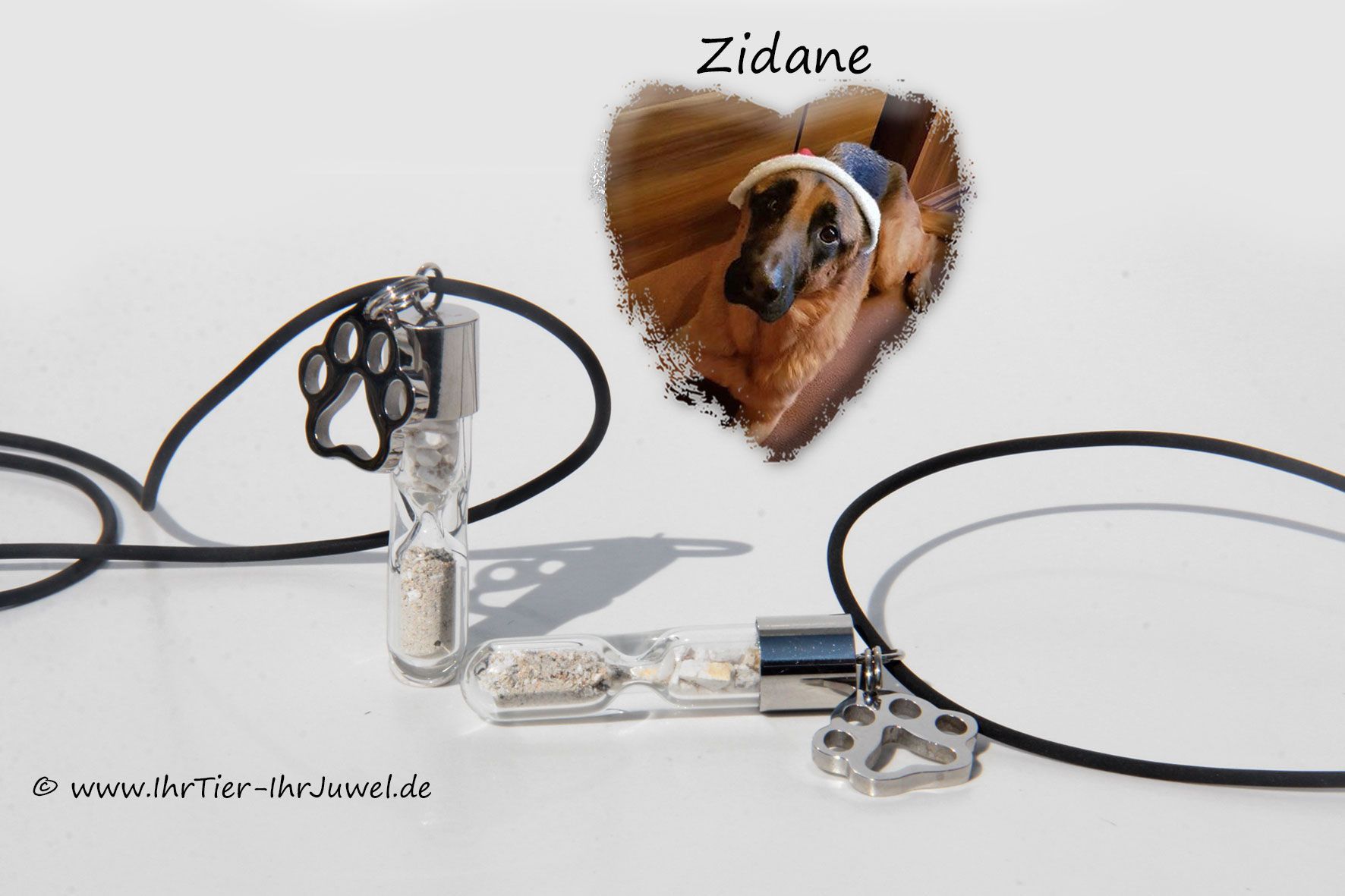 Schmuck mit Asche Sanduhr Erinnerungsschmuck Ascheschmuck