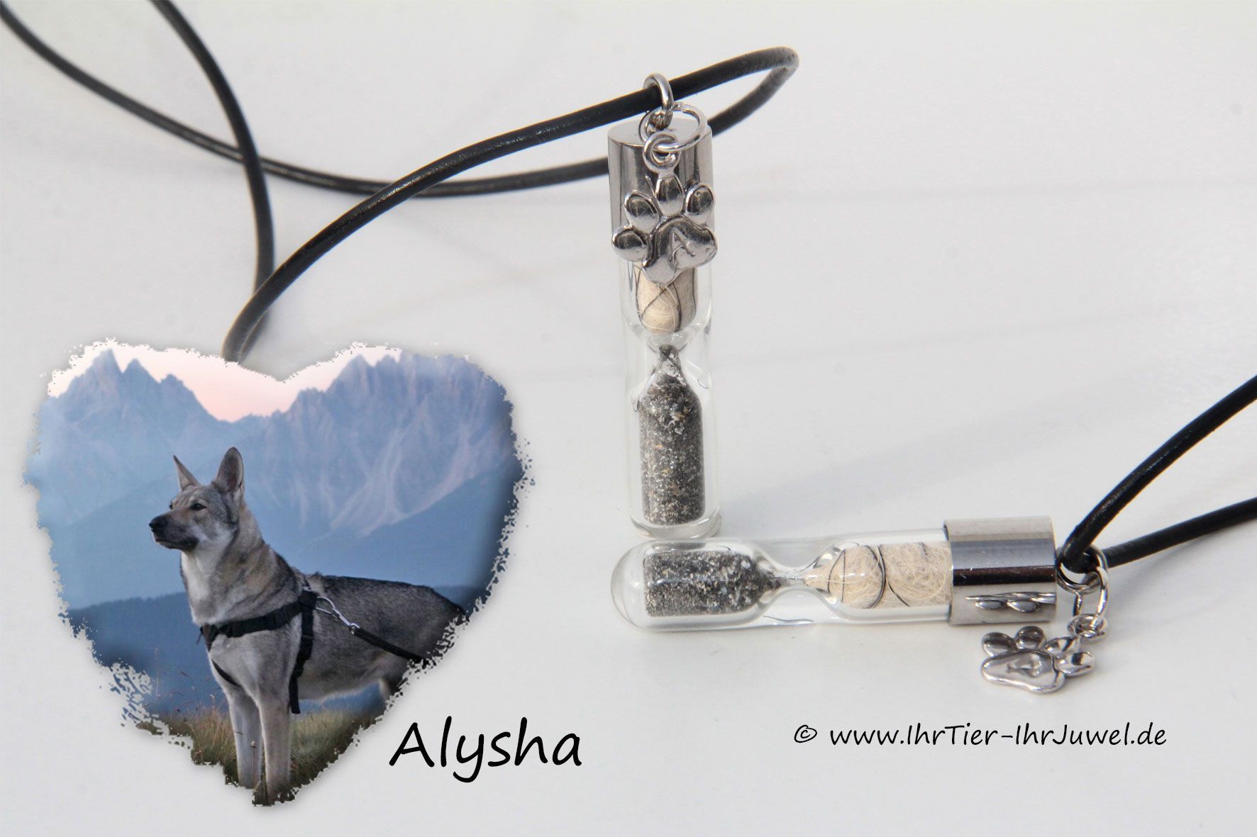 Erinnerungsschmuck Schmuck mit Asche und Tierhaaren