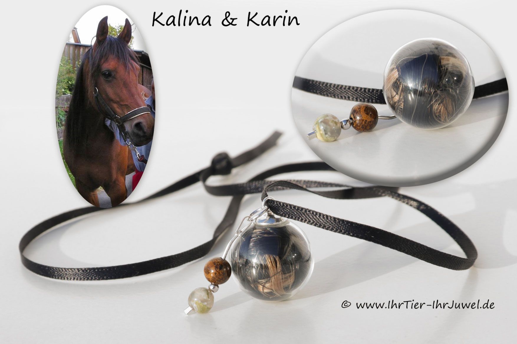 Erinnerungsschmuck Schmuck mit Pferdehaaren und Menschenhaar