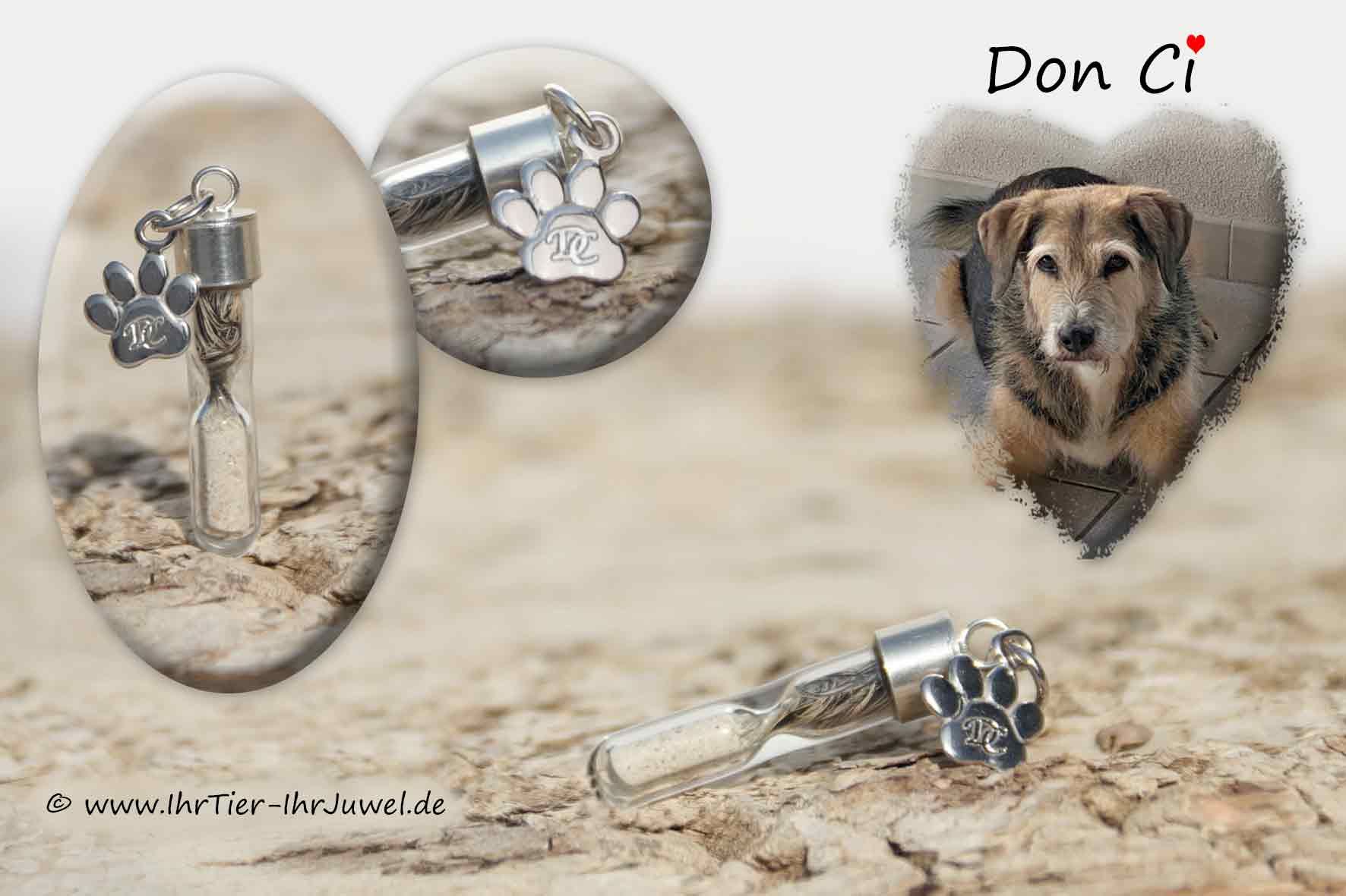 Erinnerungsschmuck Schmuck mit Tierhaaren Ascheschmuck Gravurschmuck