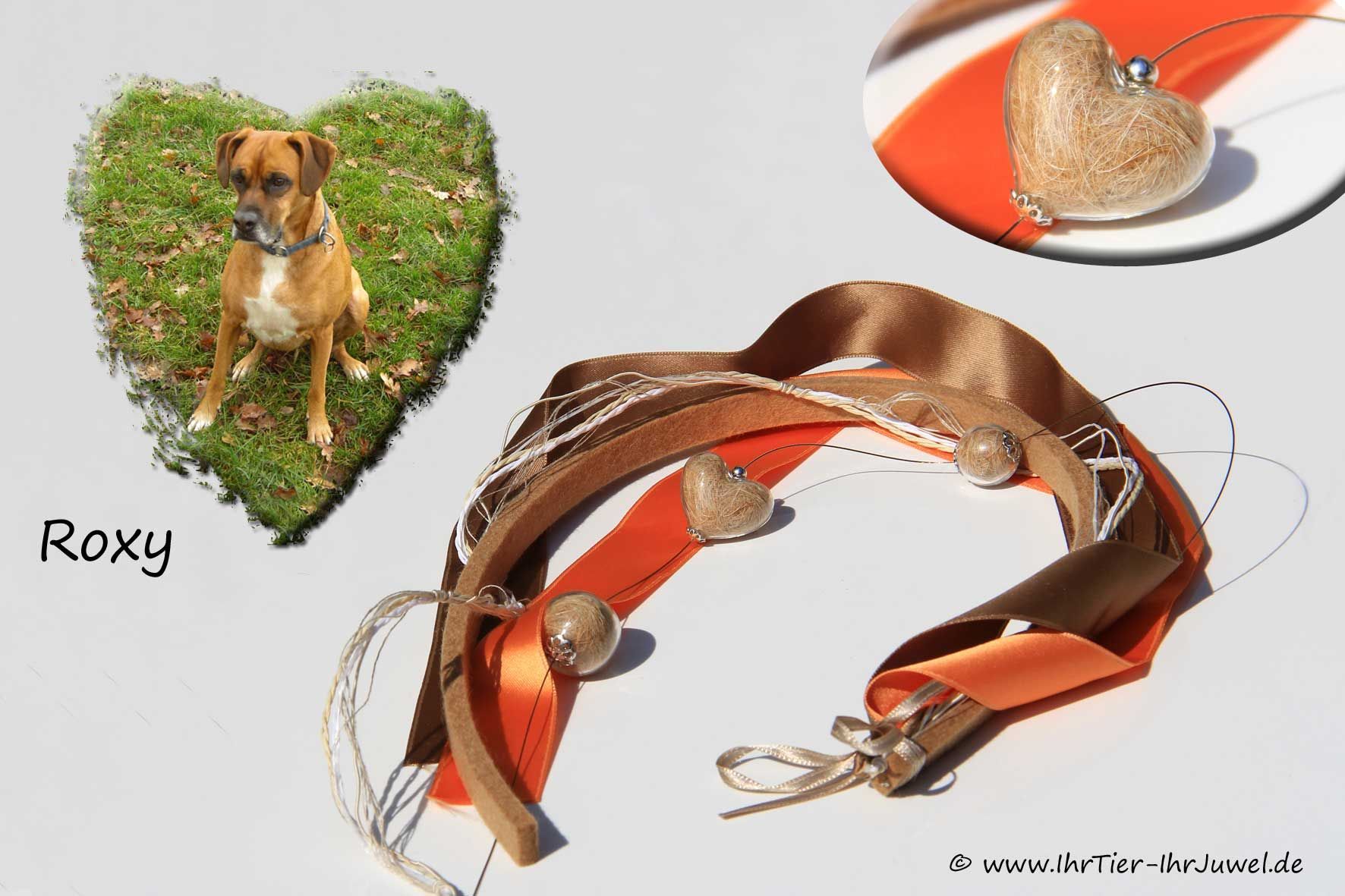 Erinnerungsschmuck aus Tierhaar Urnenanhänger mit Hundehaar