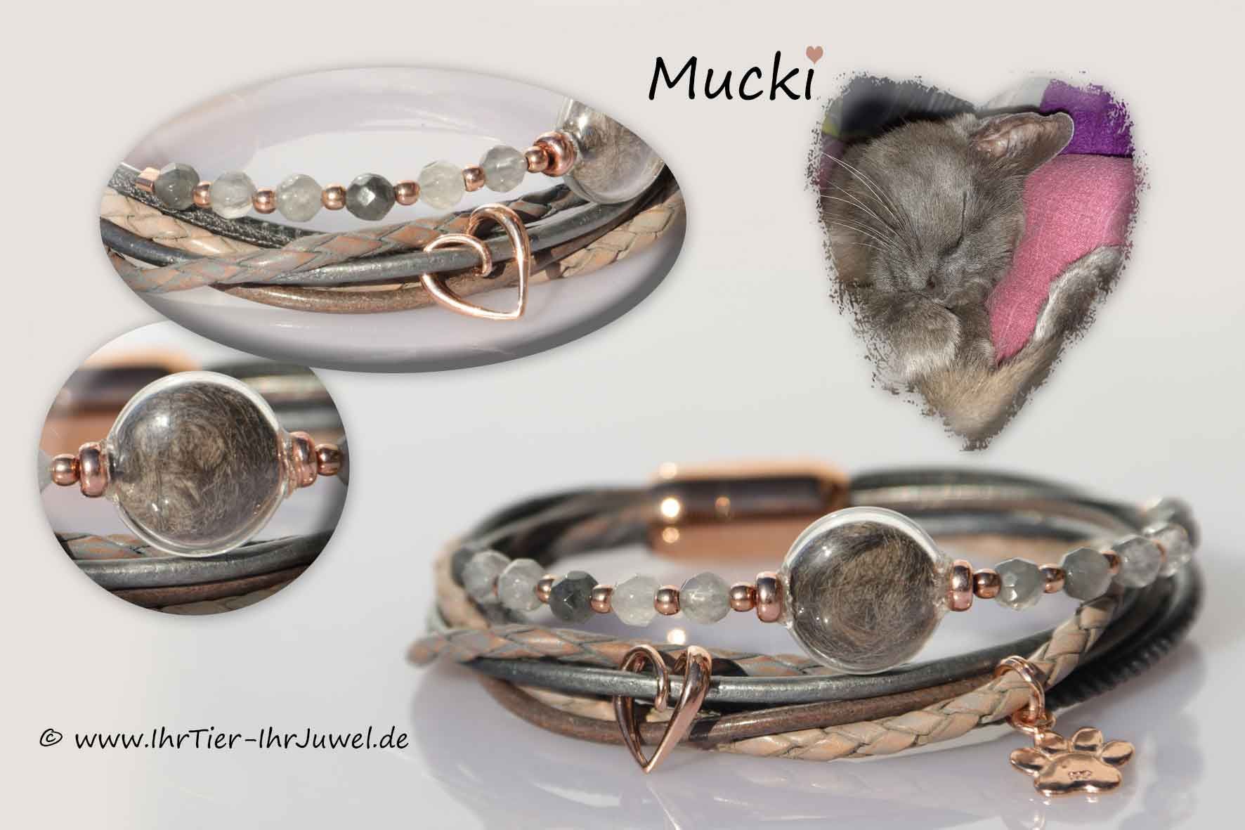 Geliebte Katze Tierhaarschmuck Armband mit Katzenhaaren
