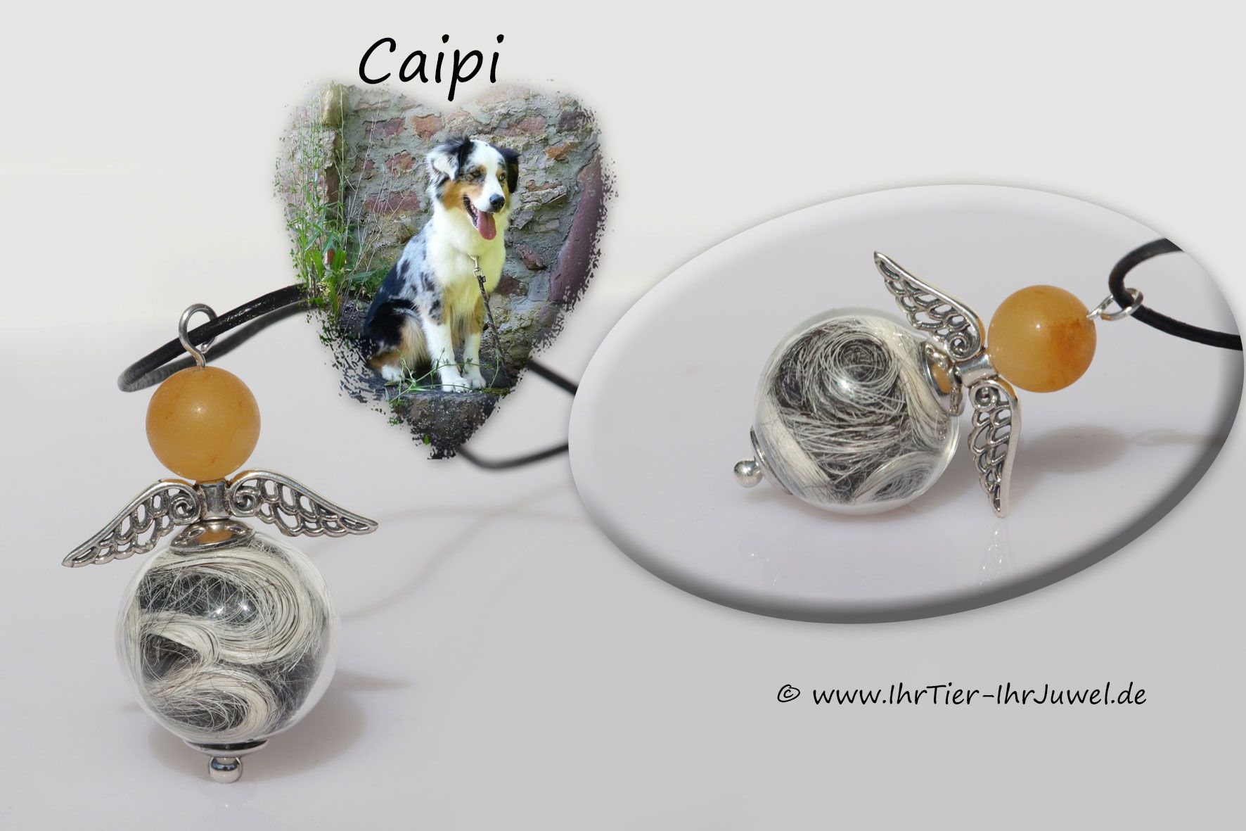 Geschenk für Tierliebhaber Schutzengel mit Tierhaar