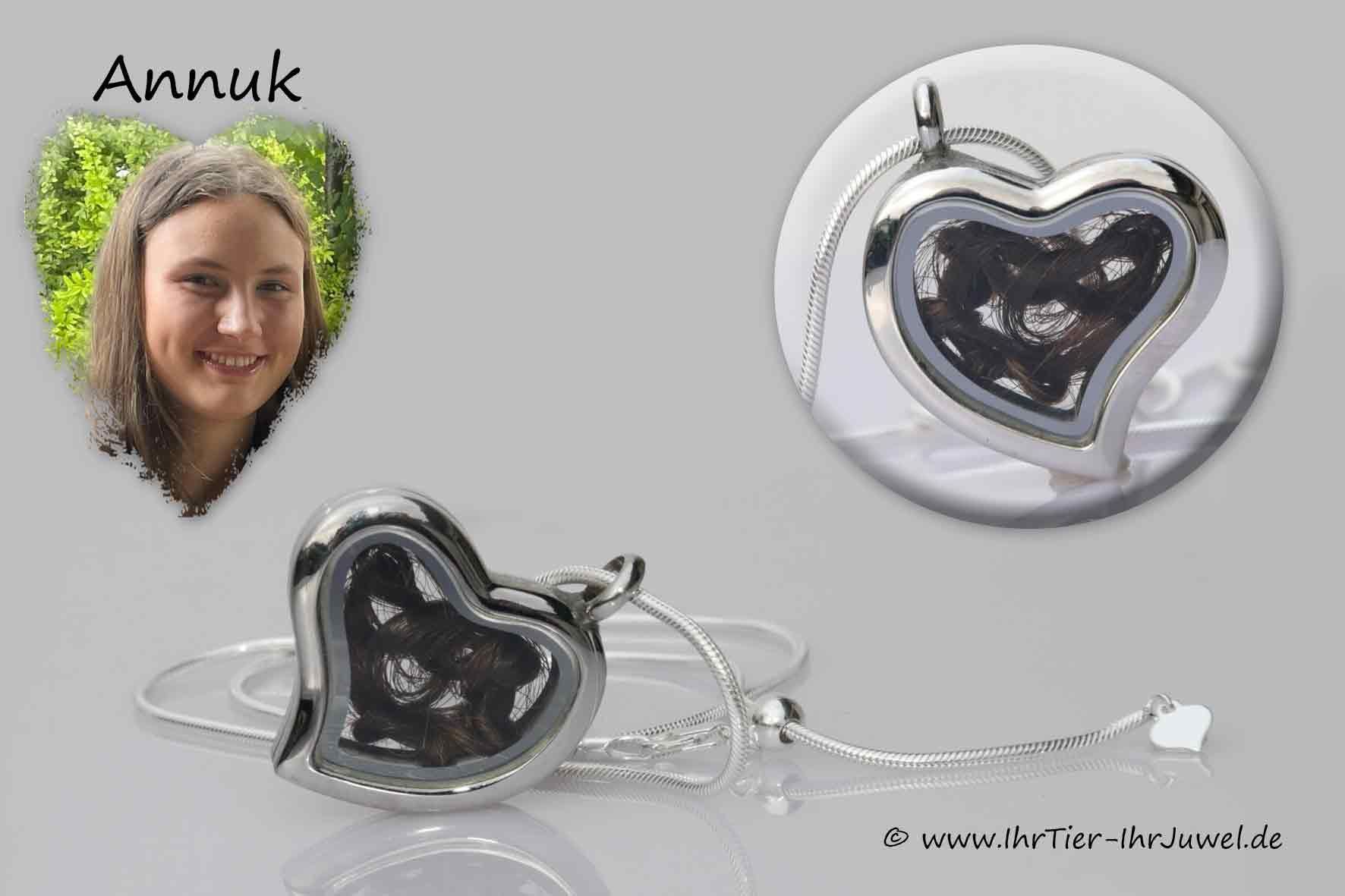 Menschenhaarschmuck Erinnerung an geliebten Menschen Gedenkschmuck