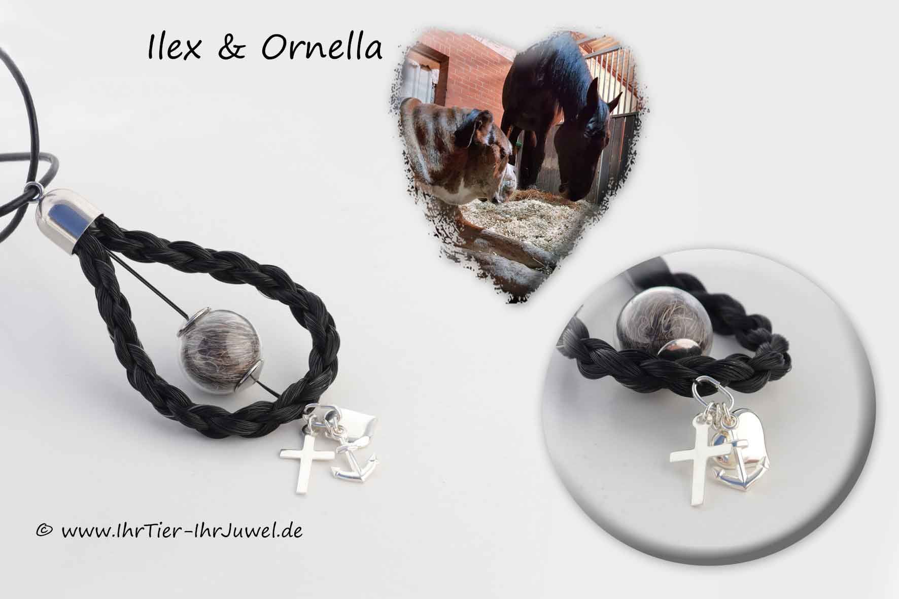 Pferd und Hund Schmuck aus Tierhaaren