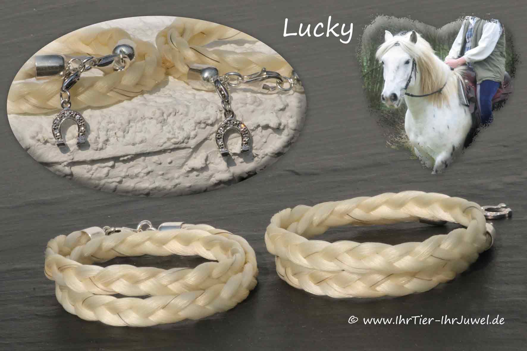 Pferdehaarschmuck Armband aus Schweifhaaren Hufeisenschmuck Equistrian