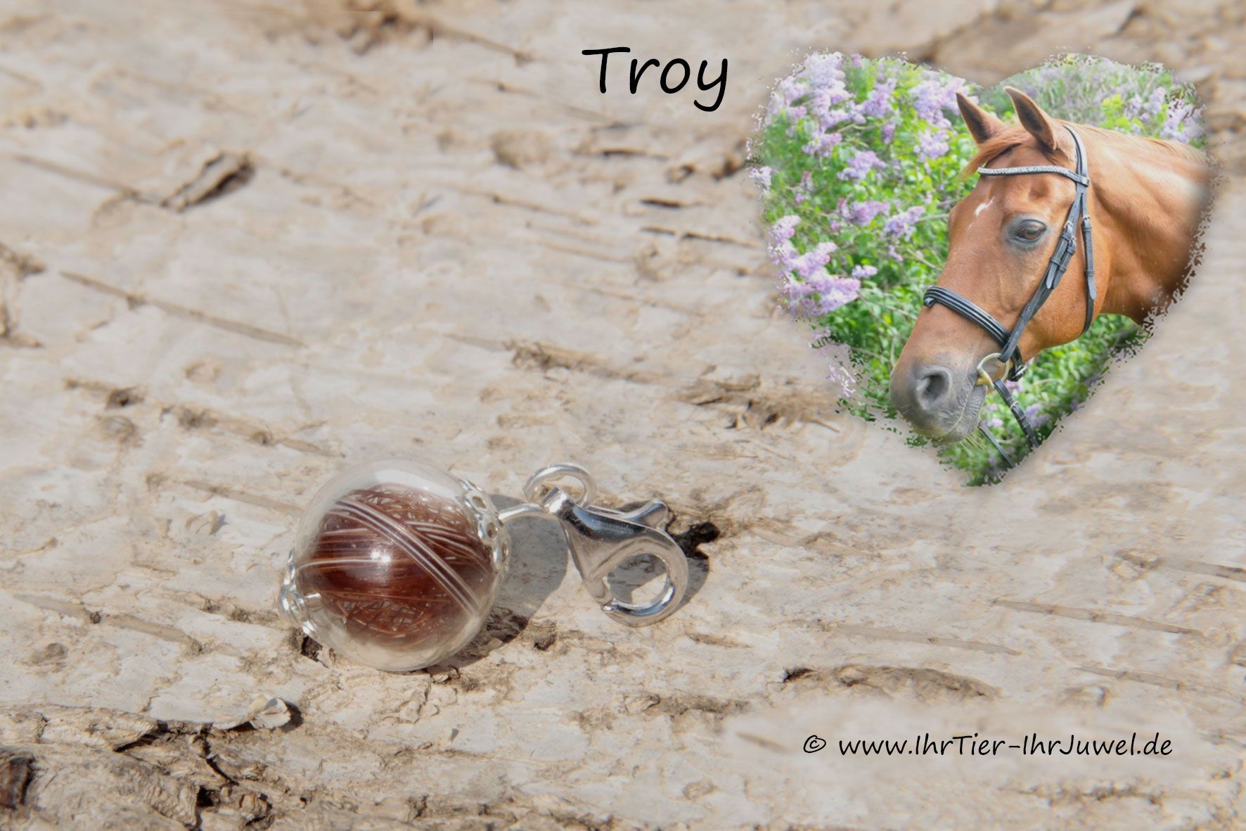 Pferdehaarschmuck Charms mit Schweifhaar Erinnerungsschmuck Pferdeliebe