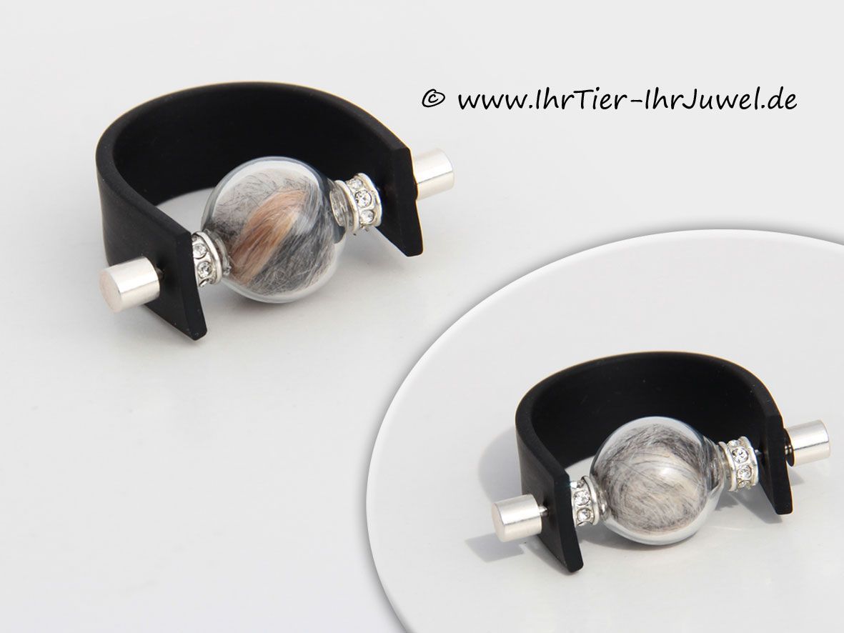 Ring mit Hundehaar Geschenk für Hundeliebhaber