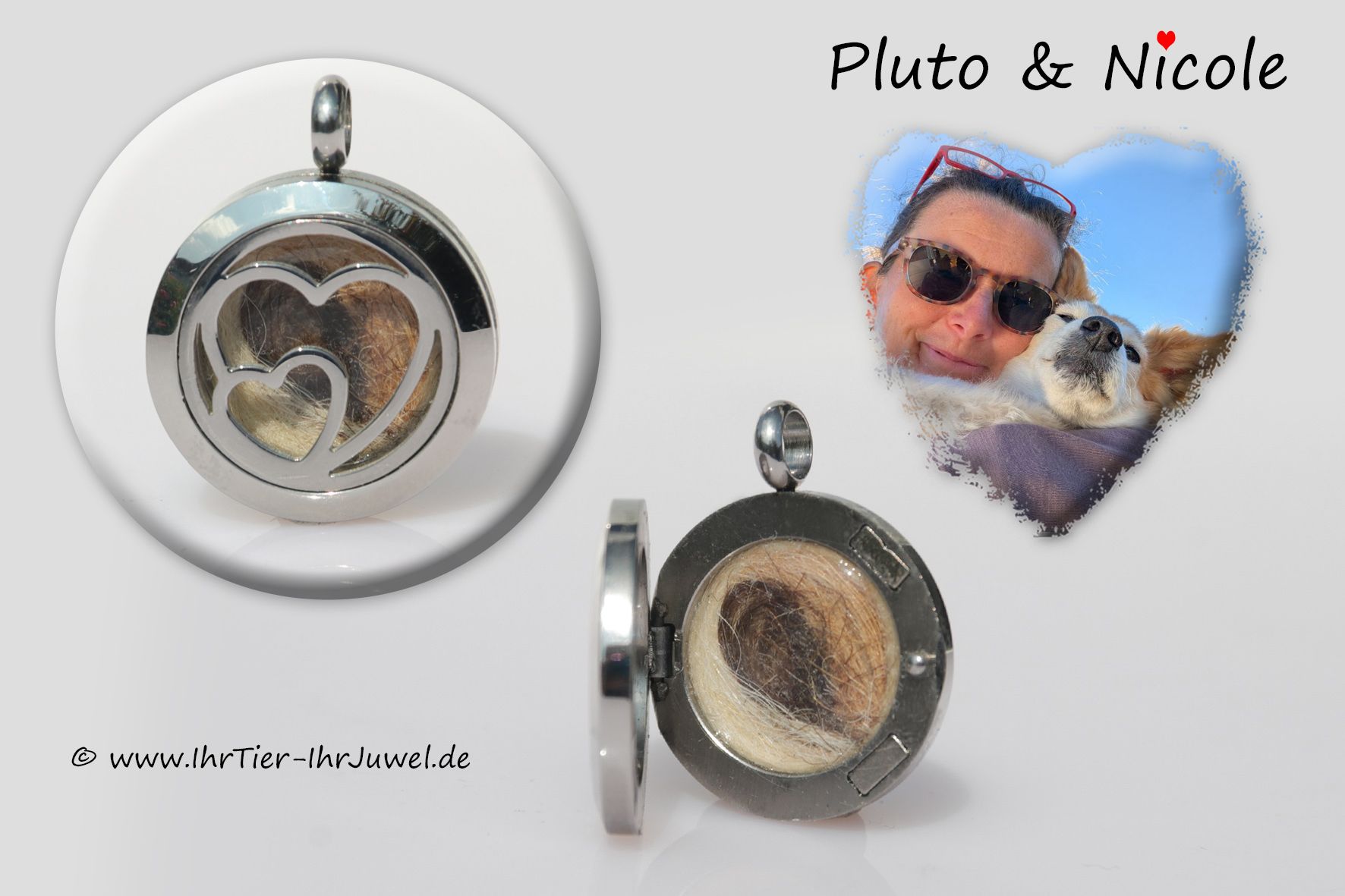 Schmuck aus Hundehaaren mit Menschenhaaren Tierhaarschmuck