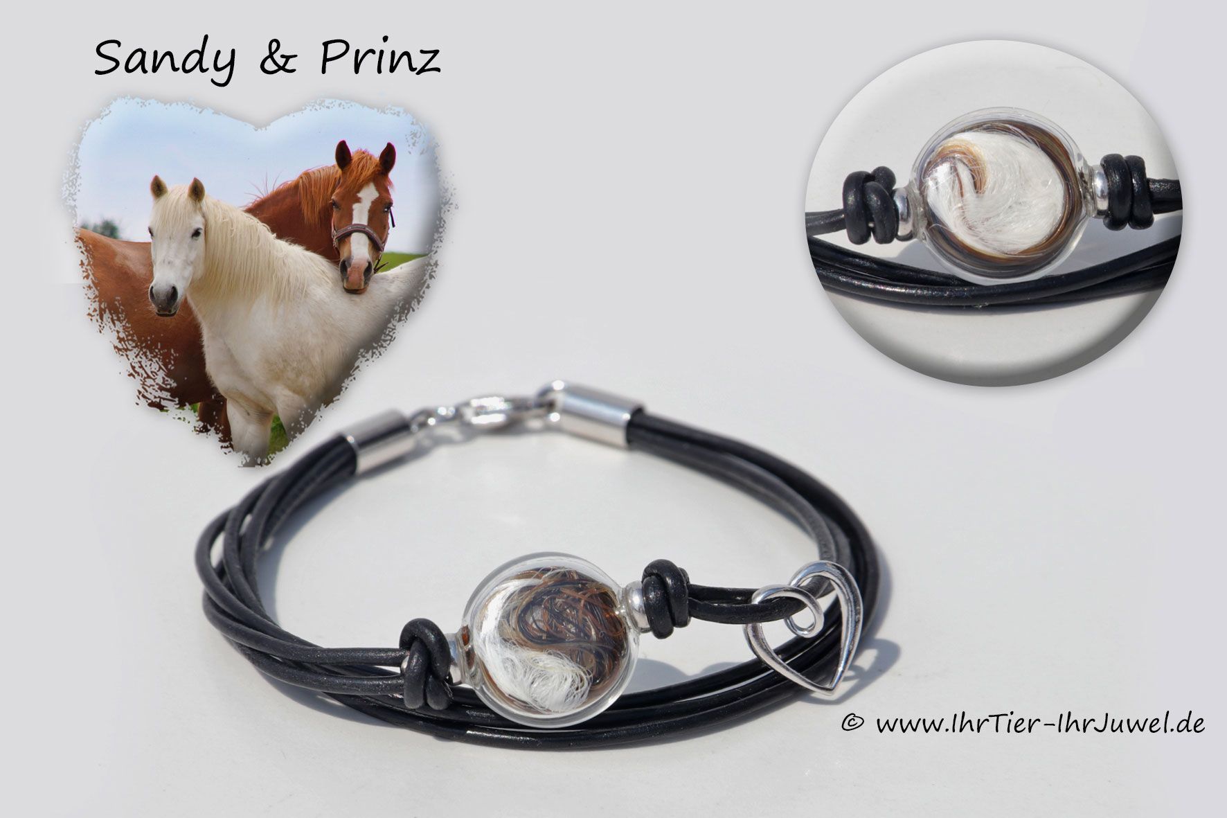 Schmuck aus Pferdehaar Armband mit Schweifhaar