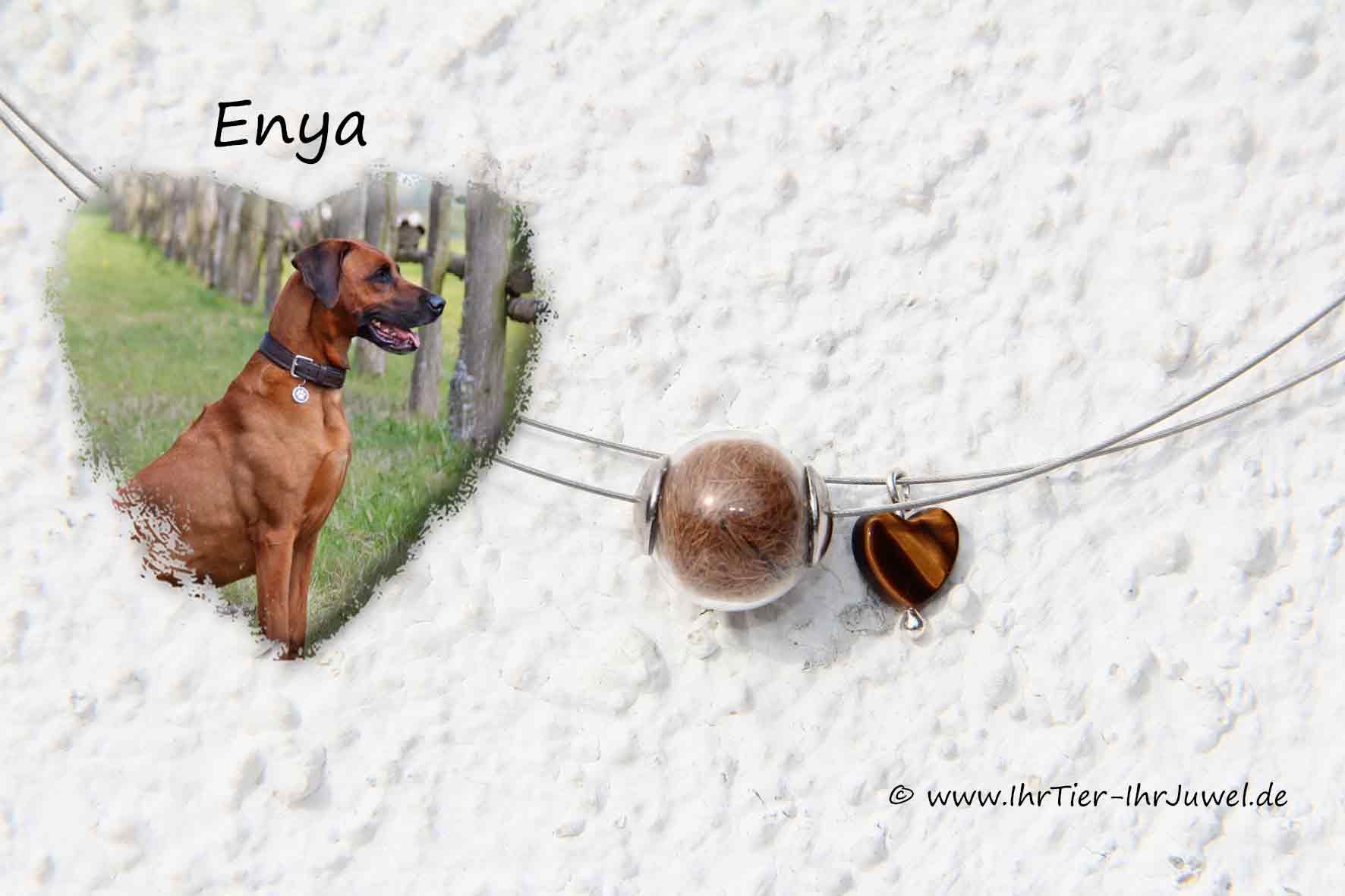 Schmuck Hundehaare Kette mit Hundehaar Fellandenken