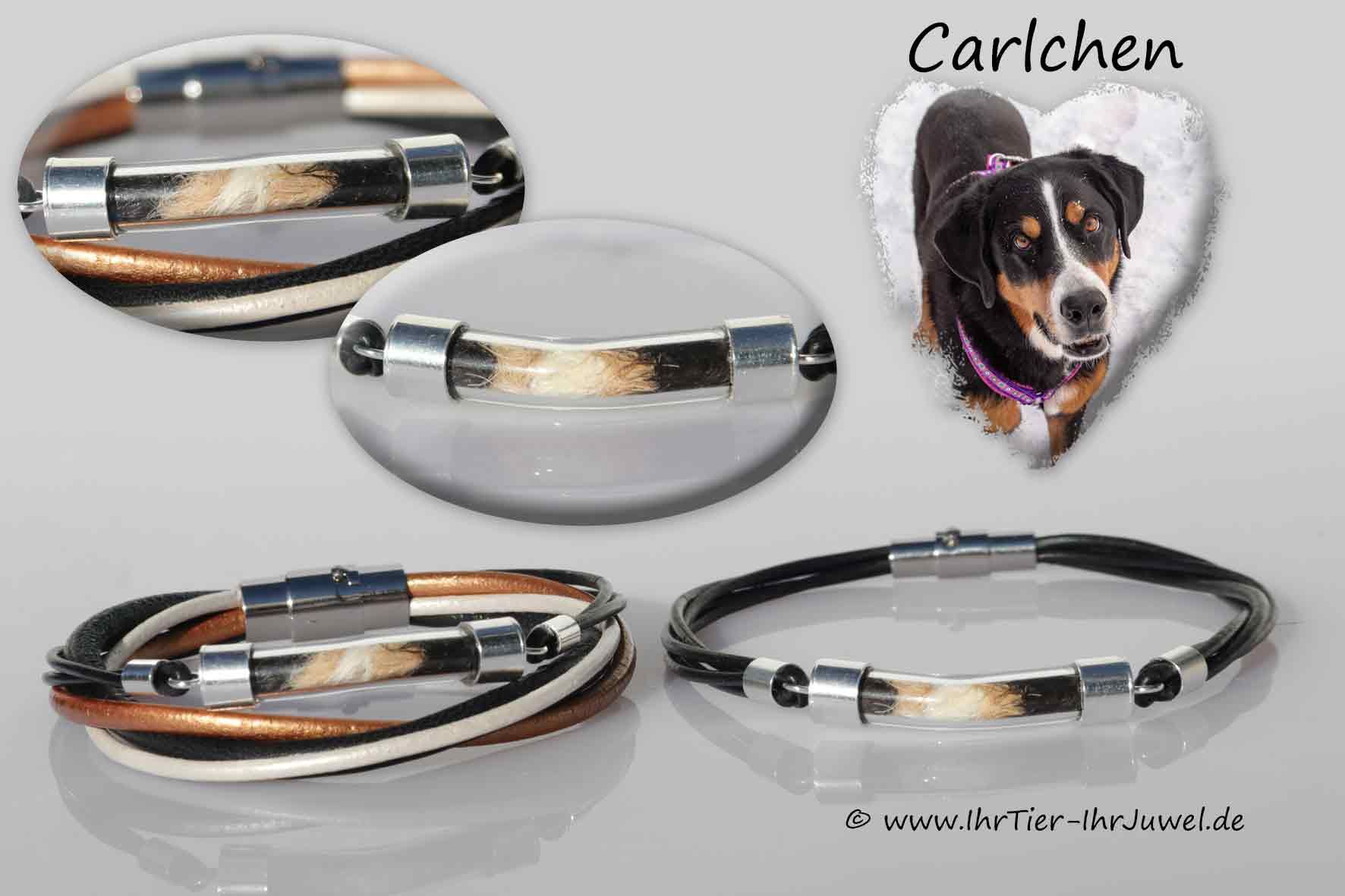 Schmuck aus Hundehaar Armband Hundehaare Fellandenken