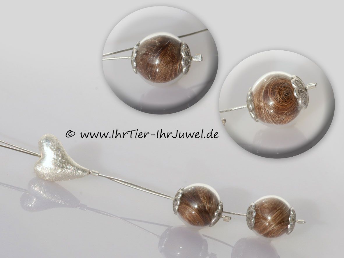 Schmuck aus Hundehaar Kette mit Tierhaaren