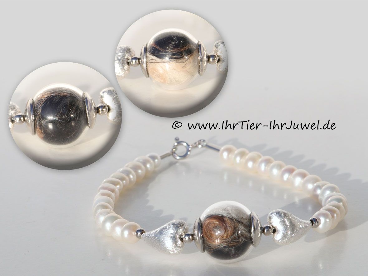 Schmuck aus Hundehaaren Armband Hundehaare Tierjuwel