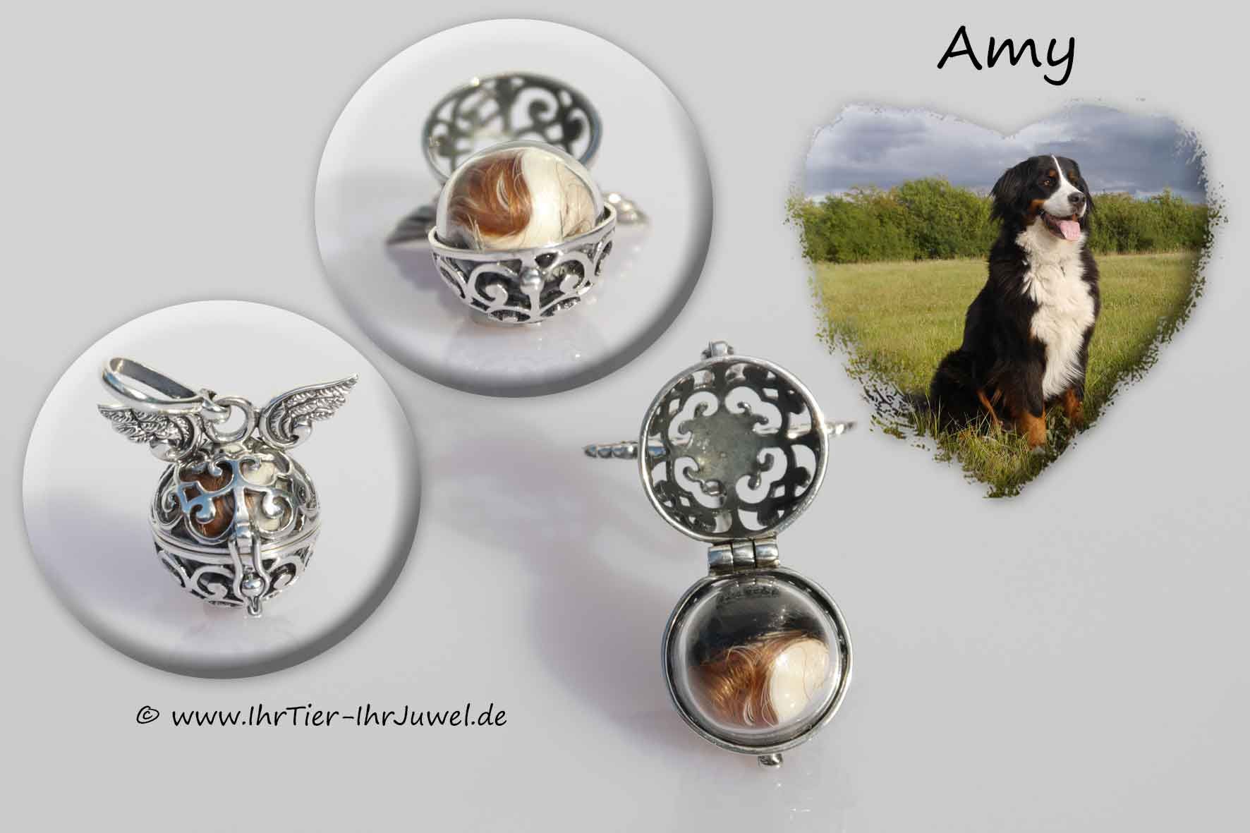 Schmuck aus Hundehaaren Engelsrufer mit Hundehaar