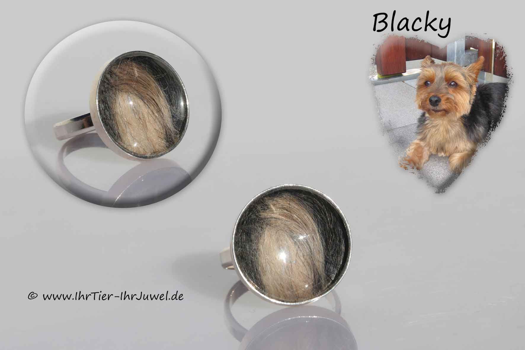 Schmuck aus Hundehaaren Ring mit Tierhaaren