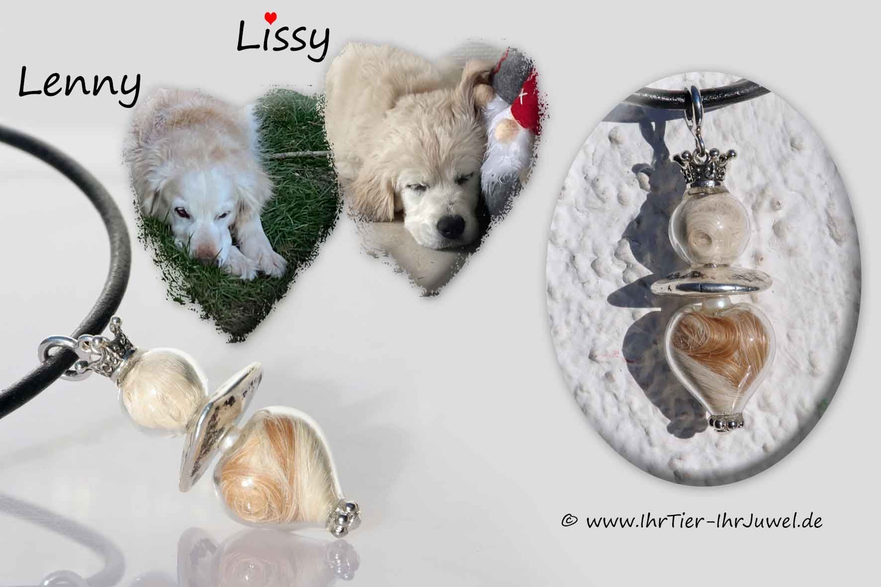Schmuck aus Hundehaaren Schutzengel geliebter Hund