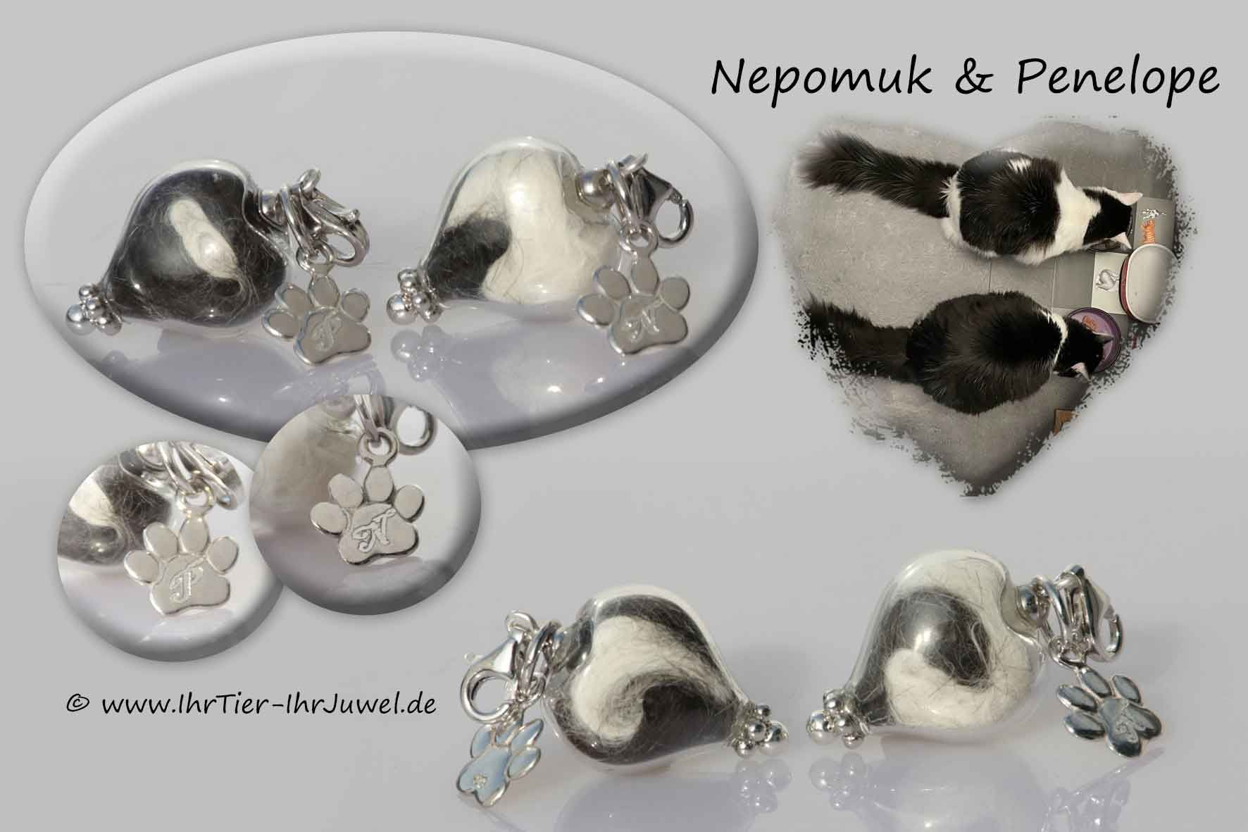Schmuck aus Katzenhaaren Pfotenschmuck geliebte Katze