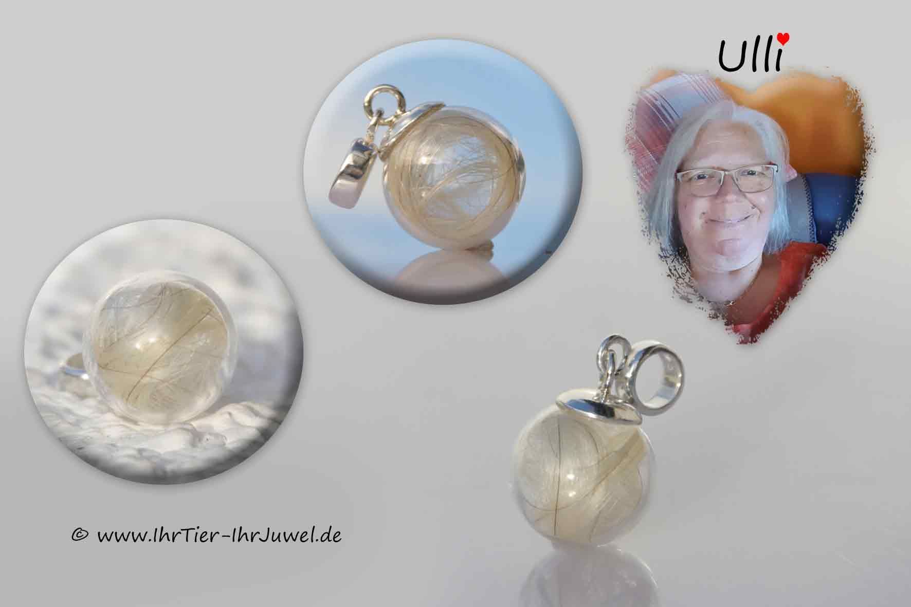 Menschenhaarschmuck Herz mit Menschenhaaren geliebte Mutter