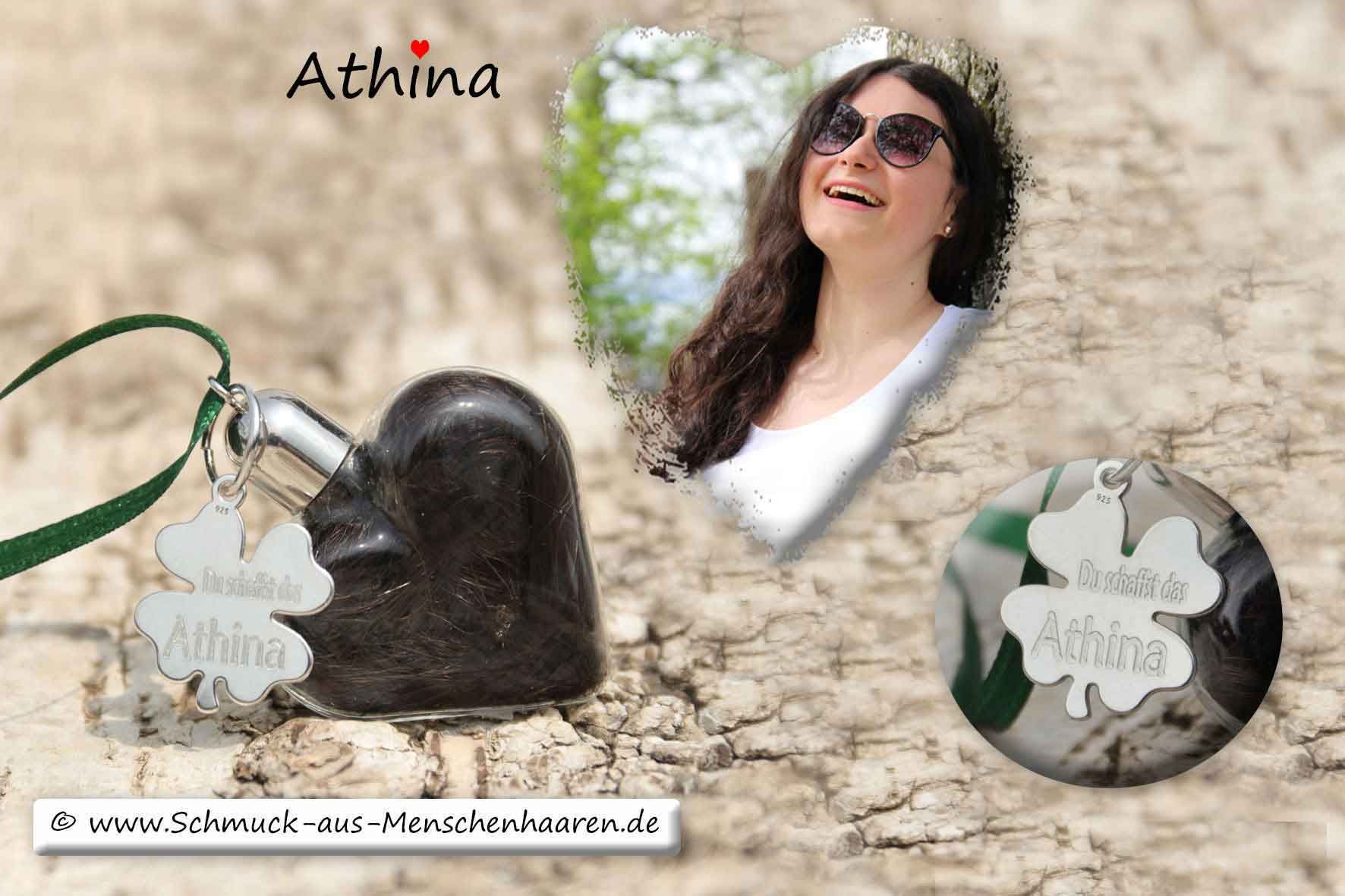 Schmuck aus Menschenhaaren Glücksbringer Mutmacherschmuck Gravurschmuck
