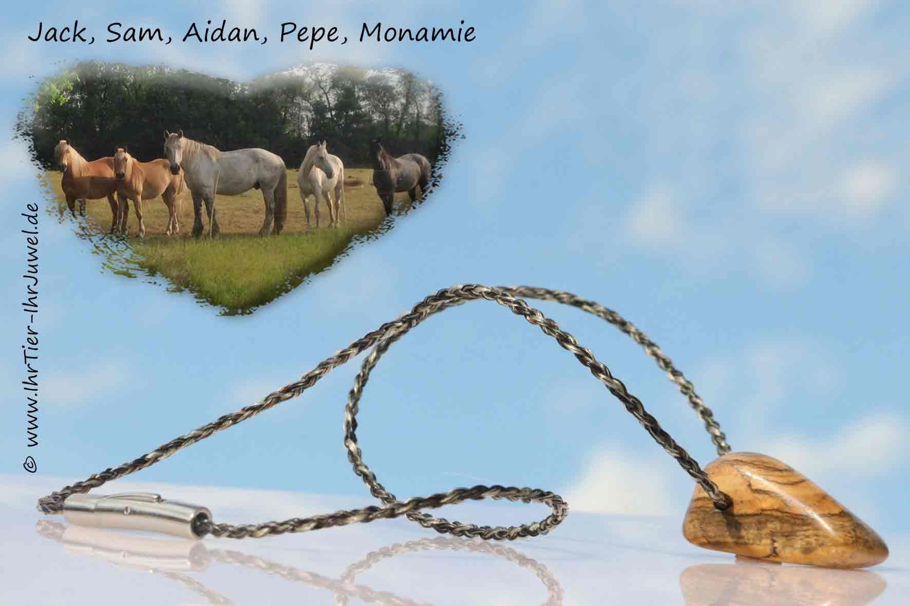 Schmuck aus Pferdehaar Kette aus Schweifhaaren