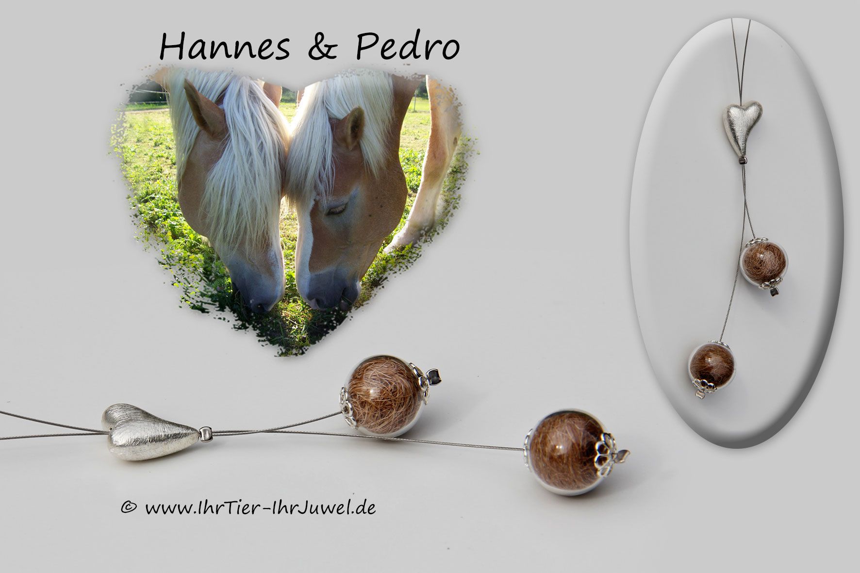 Schmuck aus Pferdehaar Kette mit Pferdehaaren