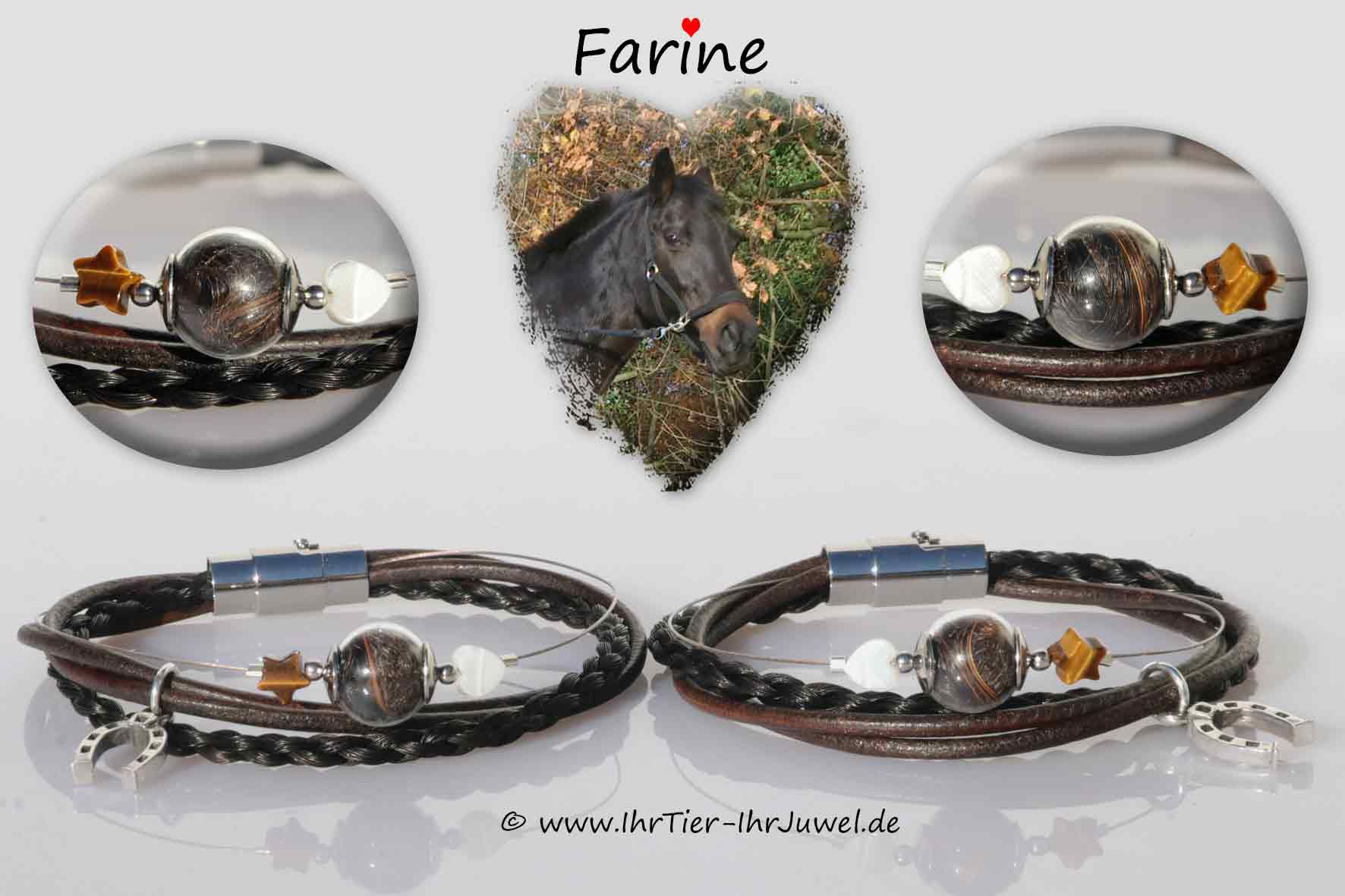 Schmuck aus Pferdehaaren Armbänder mit Pferdehaar