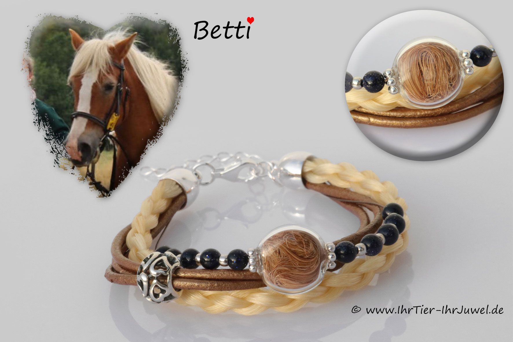 Schmuck aus Pferdehaaren Armband aus Schweifhaaren