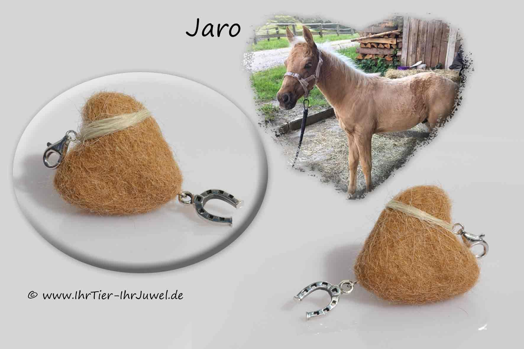 Schmuck aus Pferdehaaren Fellherz aus Fohlenhaar