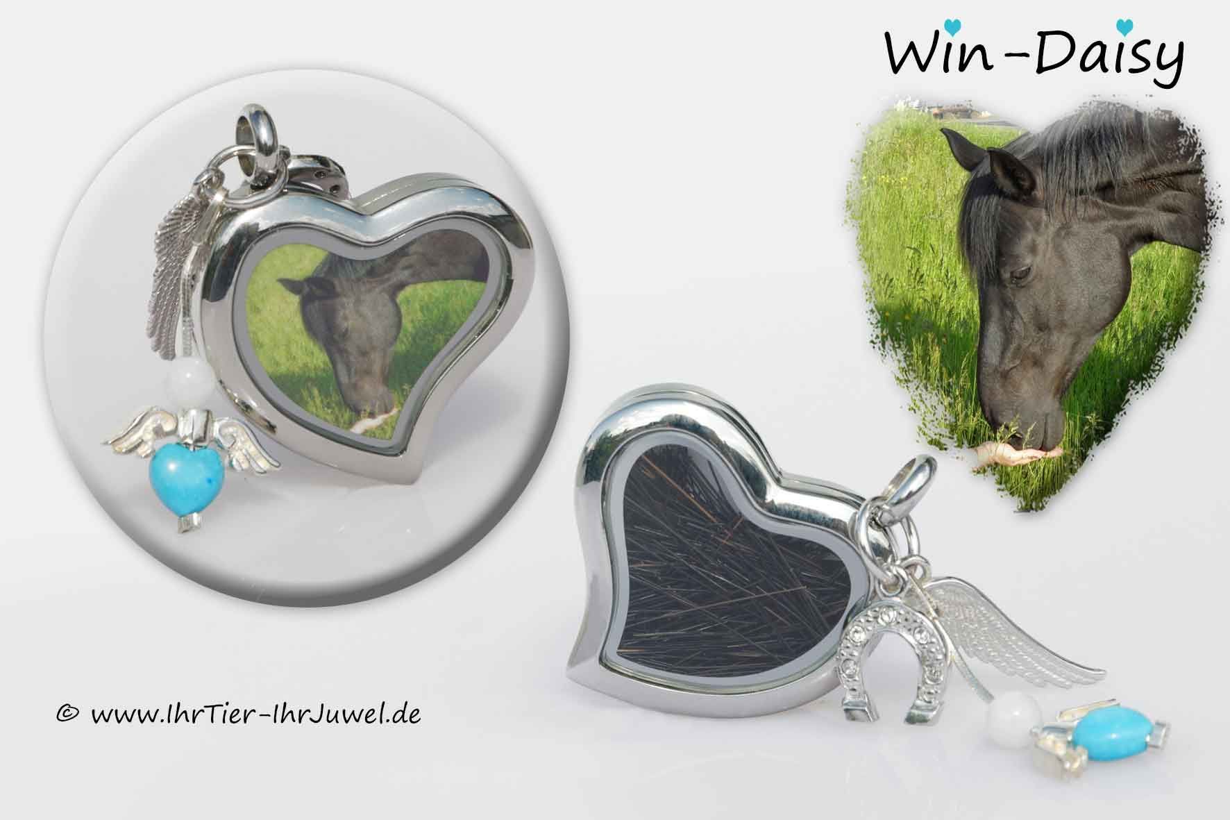 Schmuck aus Pferdehaaren Hufeisenschmuck Schutzengel Pferdehaarschmuck