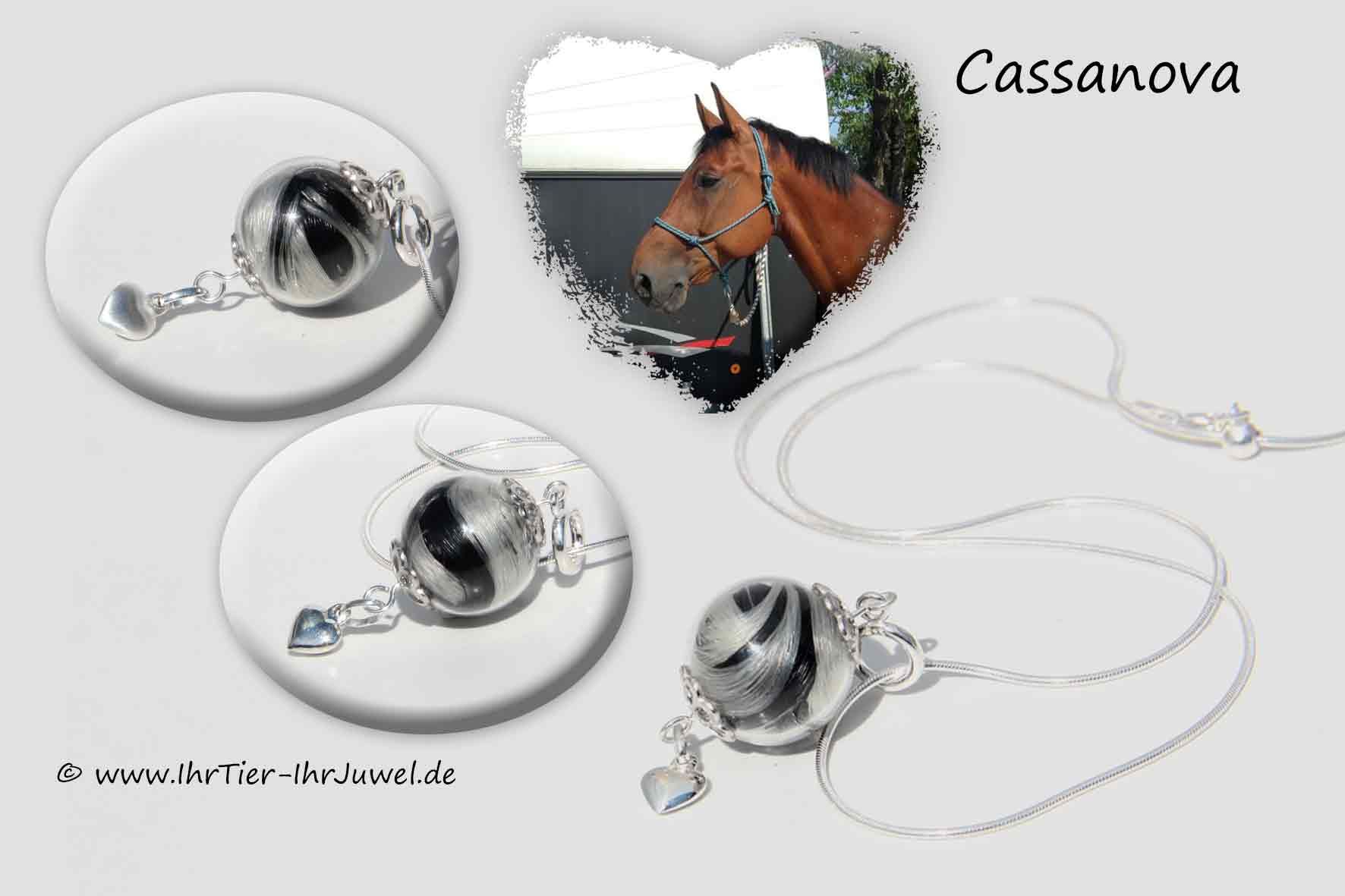 Schmuck aus Pferdehaaren Kette mit Pferdehaar