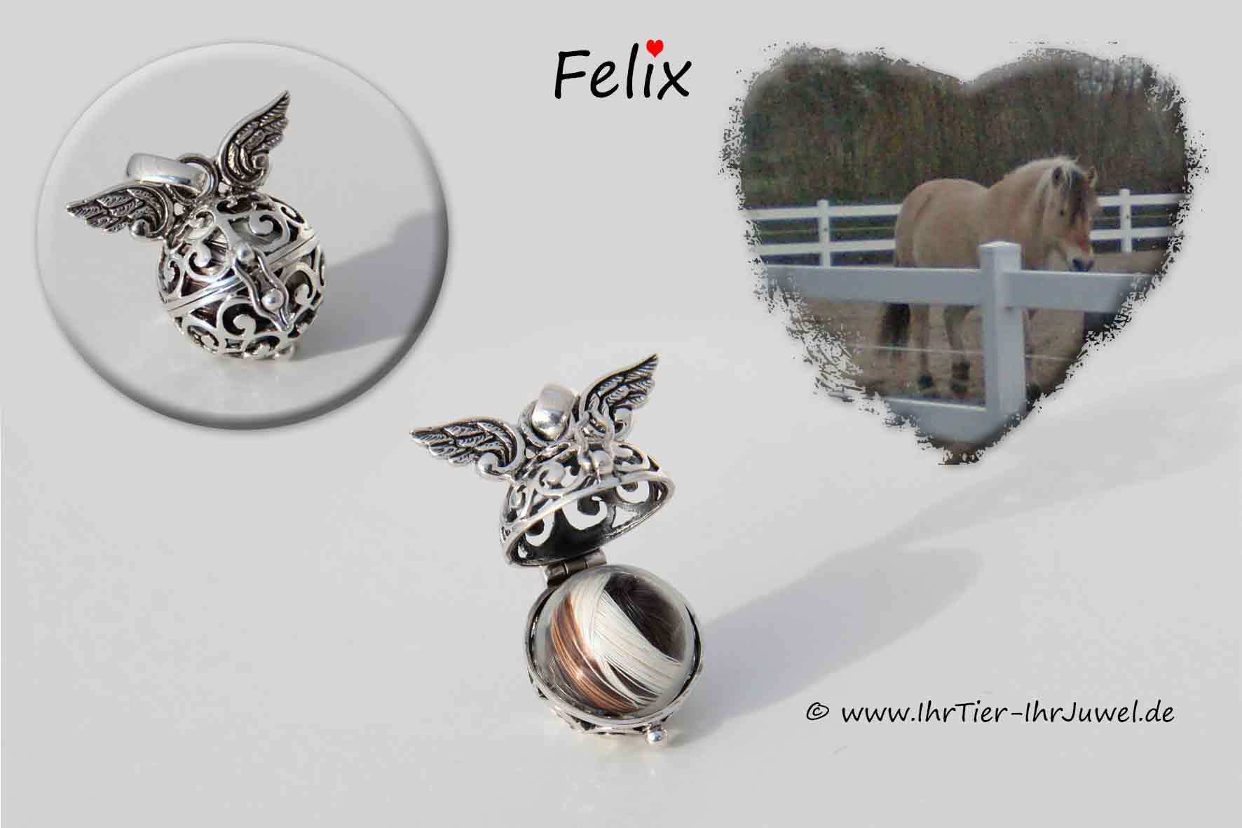 Schmuck aus Pferdehaaren Kettenanhänger mit Schweifhaar