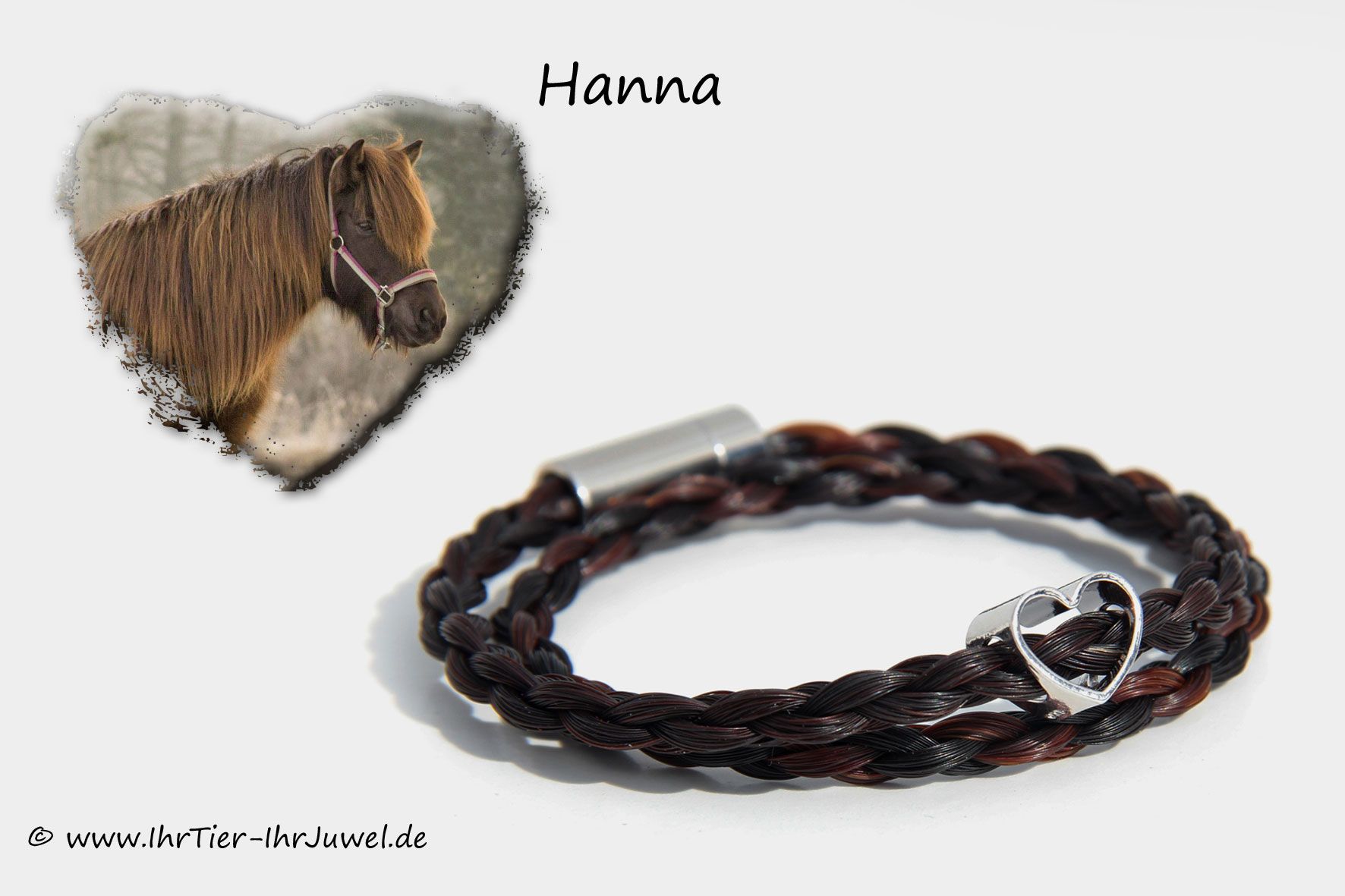 Schmuck aus Pferdehaaren Wickelarmband aus Schweifhaaren