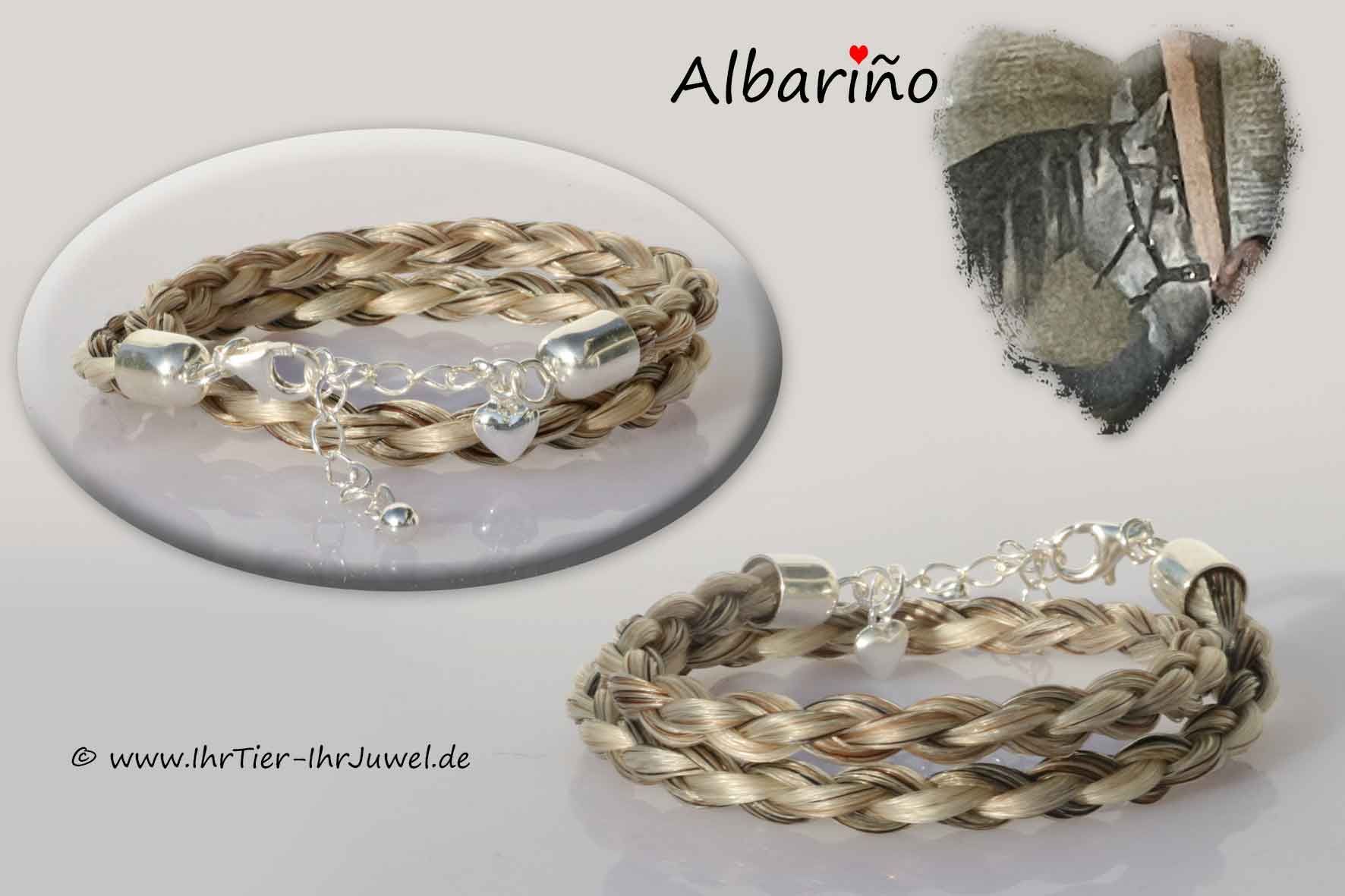 Schmuck aus Pferdehaaren Wickelarmband aus Schweifhaaren