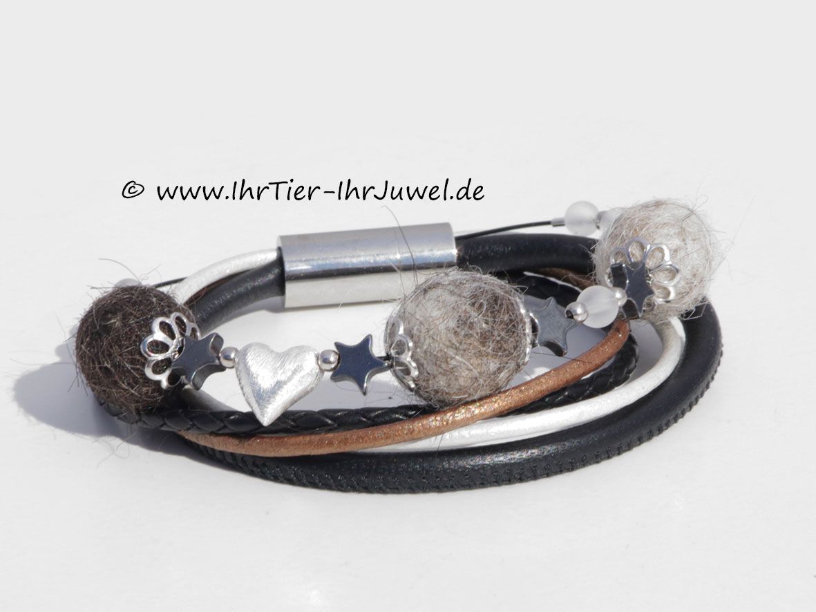Schmuck aus Tierhaar Armband mit Hundehaaren