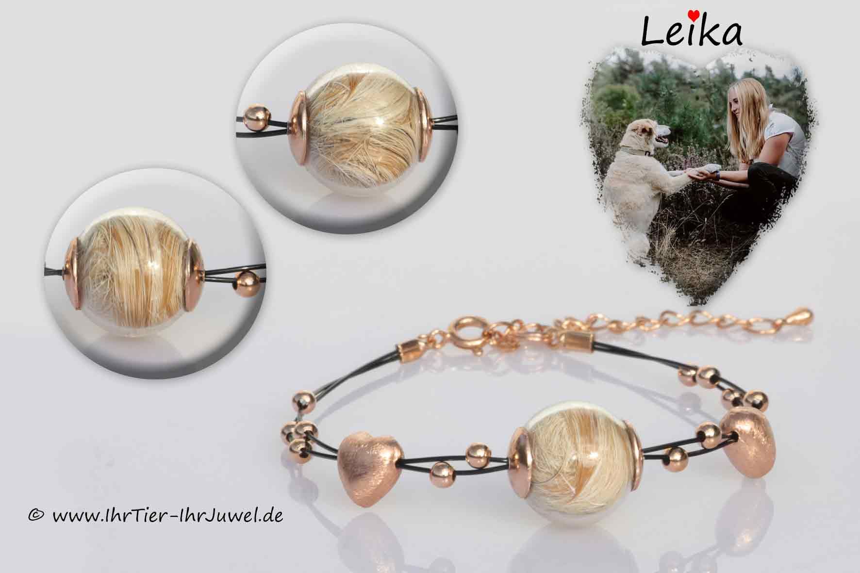 Schmuck aus Tierhaaren Armband Hundehaare Felljuwelen
