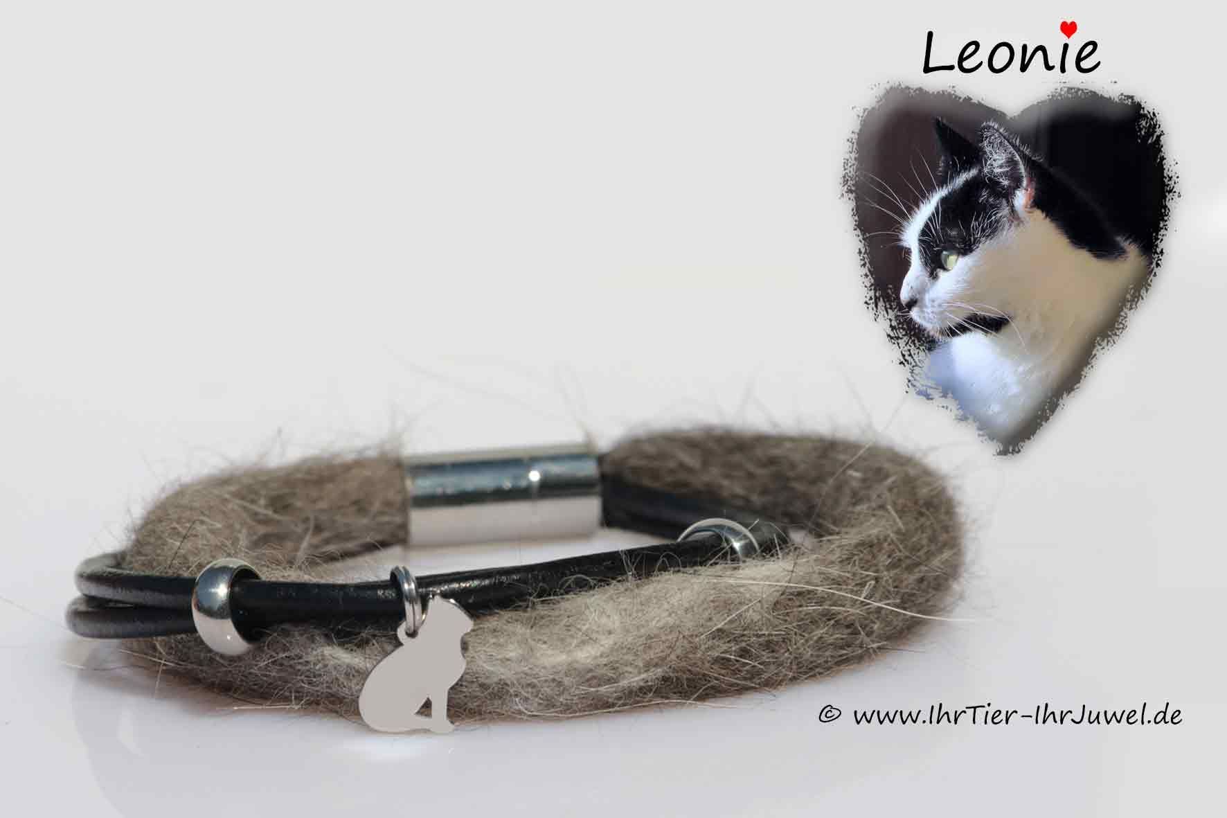 Schmuck aus Tierhaaren Armband aus Katzenhaar