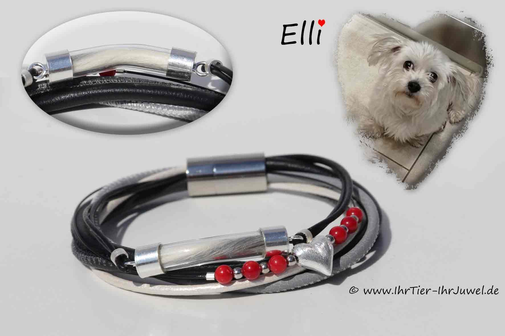 Schmuck aus Tierhaaren Armband mit Hundehaar