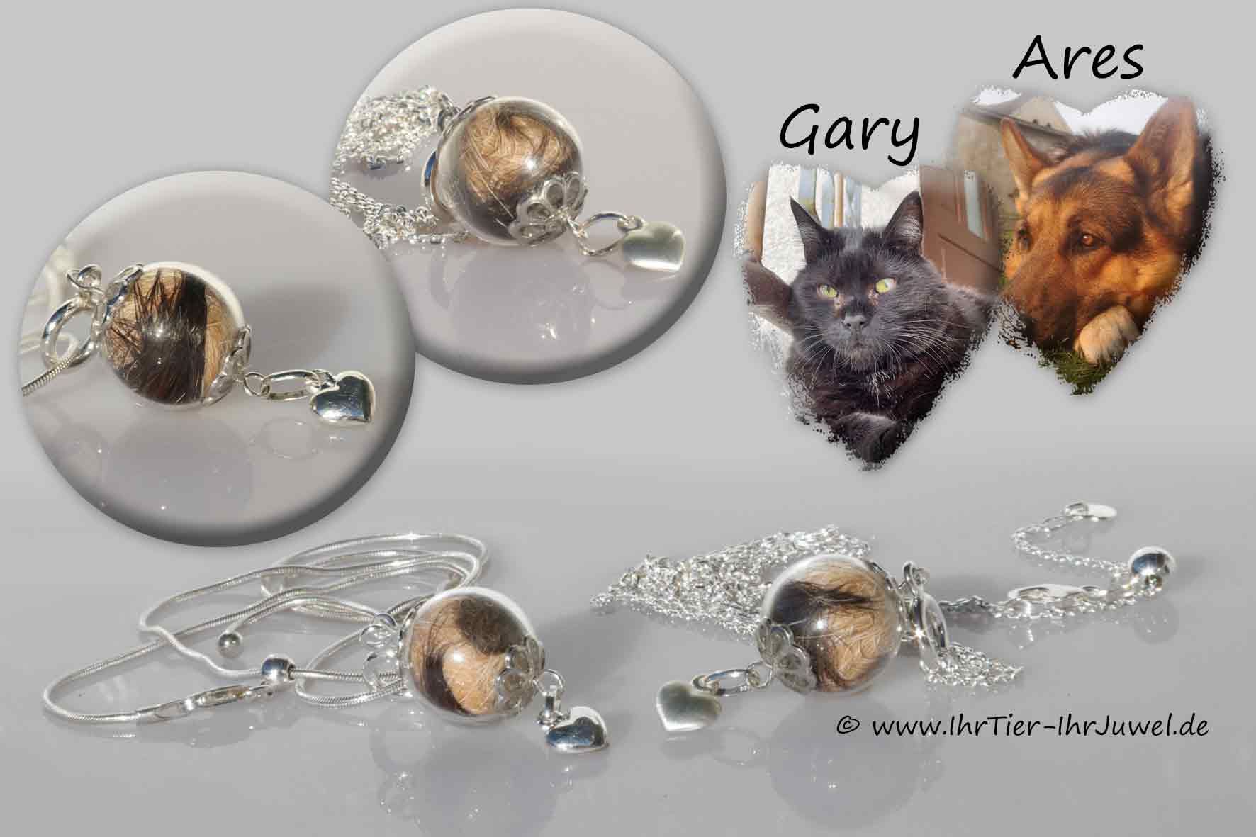 Schmuck aus Tierhaaren Kette Hundehaare Katzenhaare