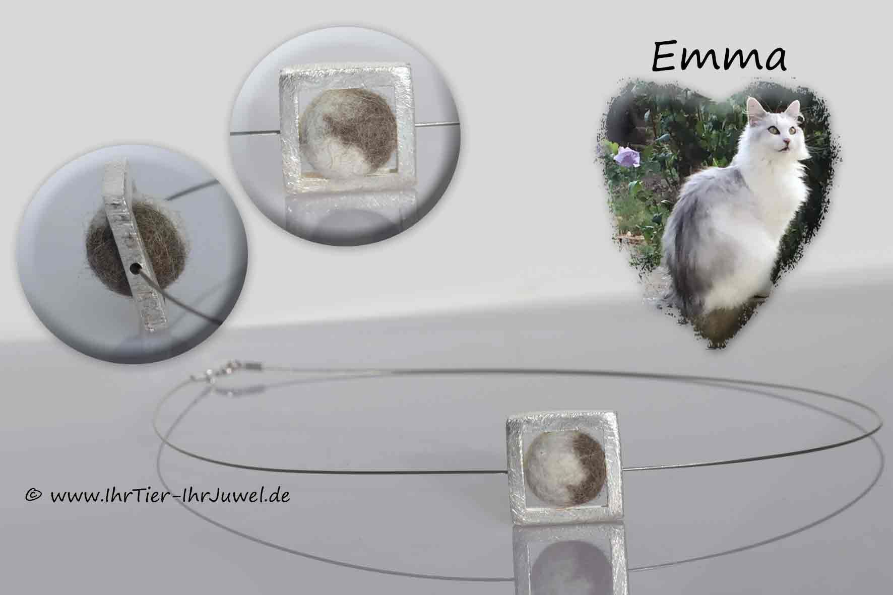 Schmuck aus Tierhaaren Kette mit Fellperle