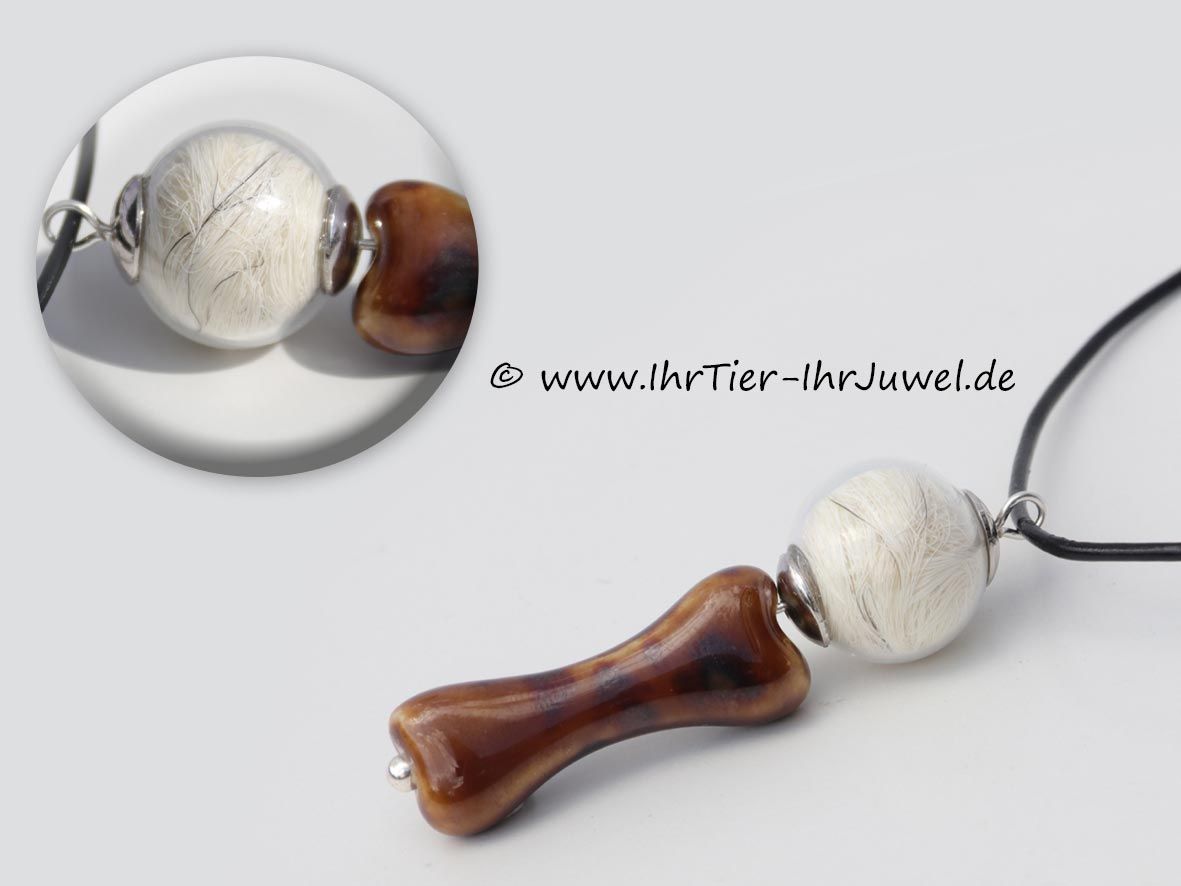 Schmuck aus Tierhaaren Schlüsselanhänger mit Hundehaaren