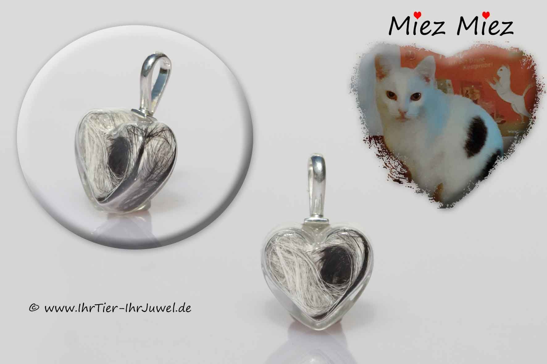 Schmuck aus Tierhaaren geliebte Katze Felljuwelen