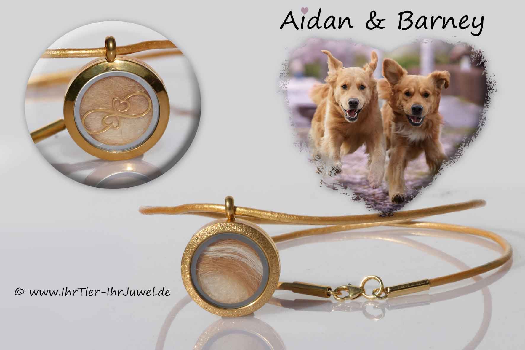 Schmuck mit Hundehaaren Infinityschmuck Andenken Hund