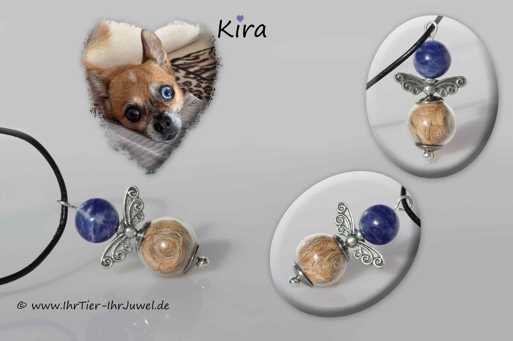 Schmuck mit Hundehaaren Schutzengel geliebter Hund
