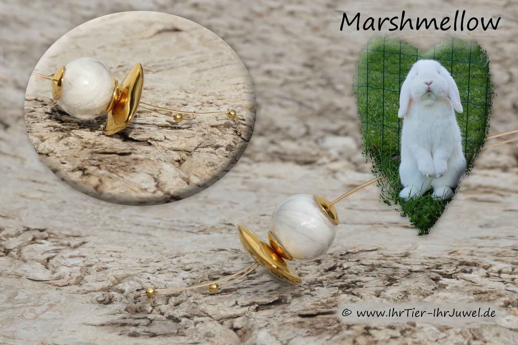 Schmuck mit Kaninchenhaaren Erinnerungsschmuck Fellandenken Zwergkaninchen